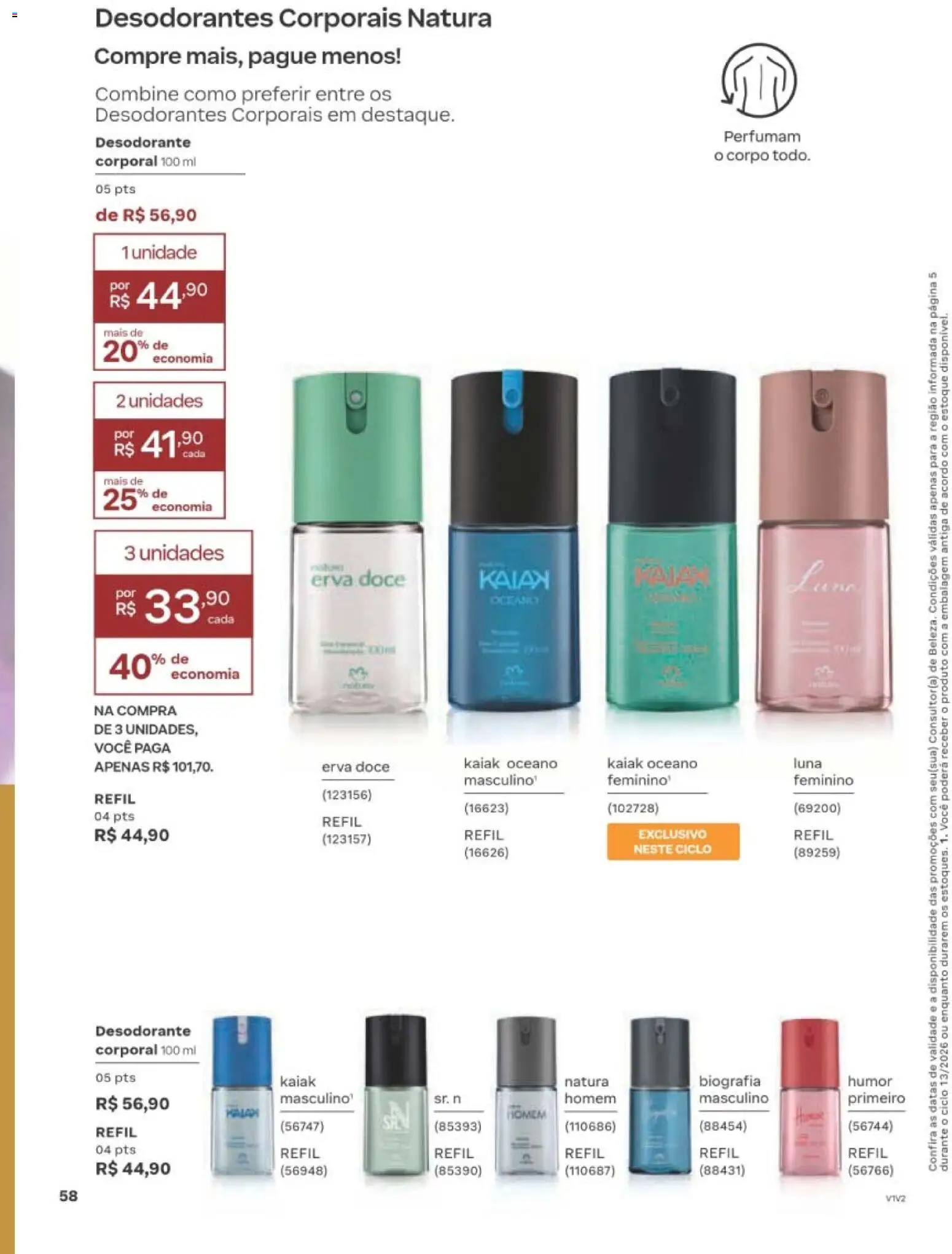 Natura Folheto - válido de 10/08/2026 | Página: 59 | Produtos: Desodorante, Doce