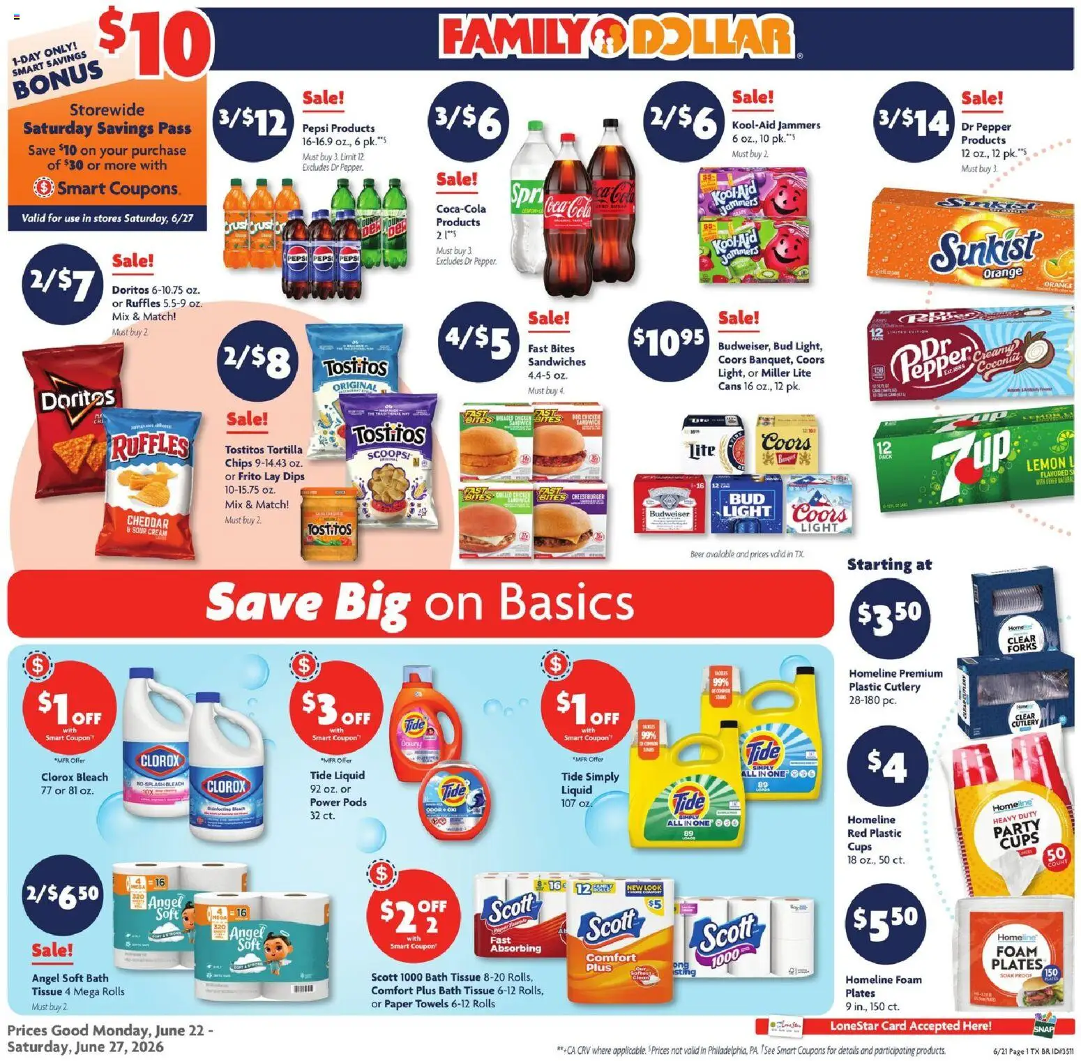 Family Dollar Weekly Ad - valid from 22.06.2026 | Page: 1