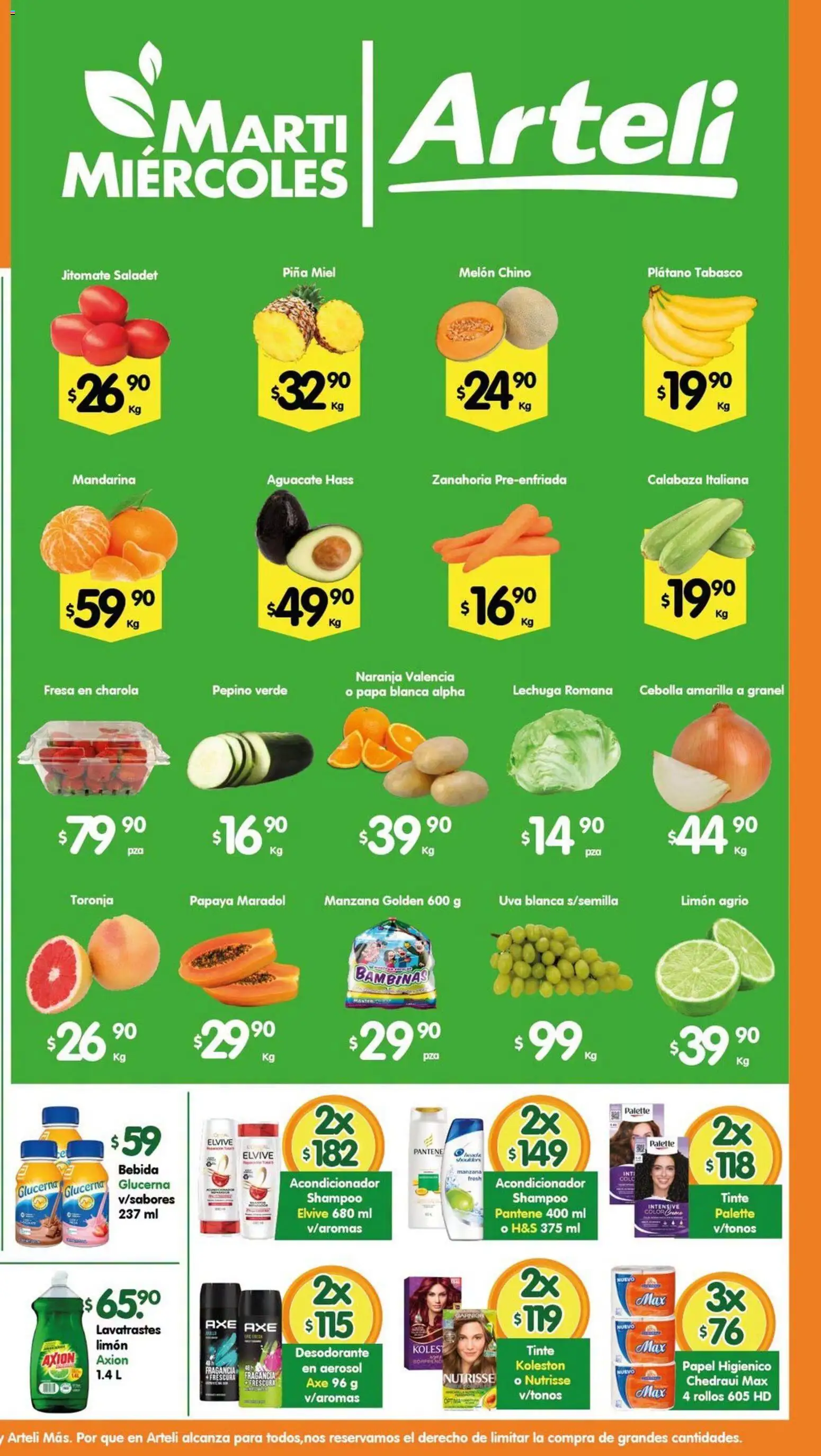 Nuevas ofertas de Arteli válidas en toda la República Mexicana desde el 22/09/2026. ¡Encuentra las mejores ofertas en Arteli folleto Valles! | Página: 2 | Productos: Cebolla, Aguacate, Zanahoria, Fragancia