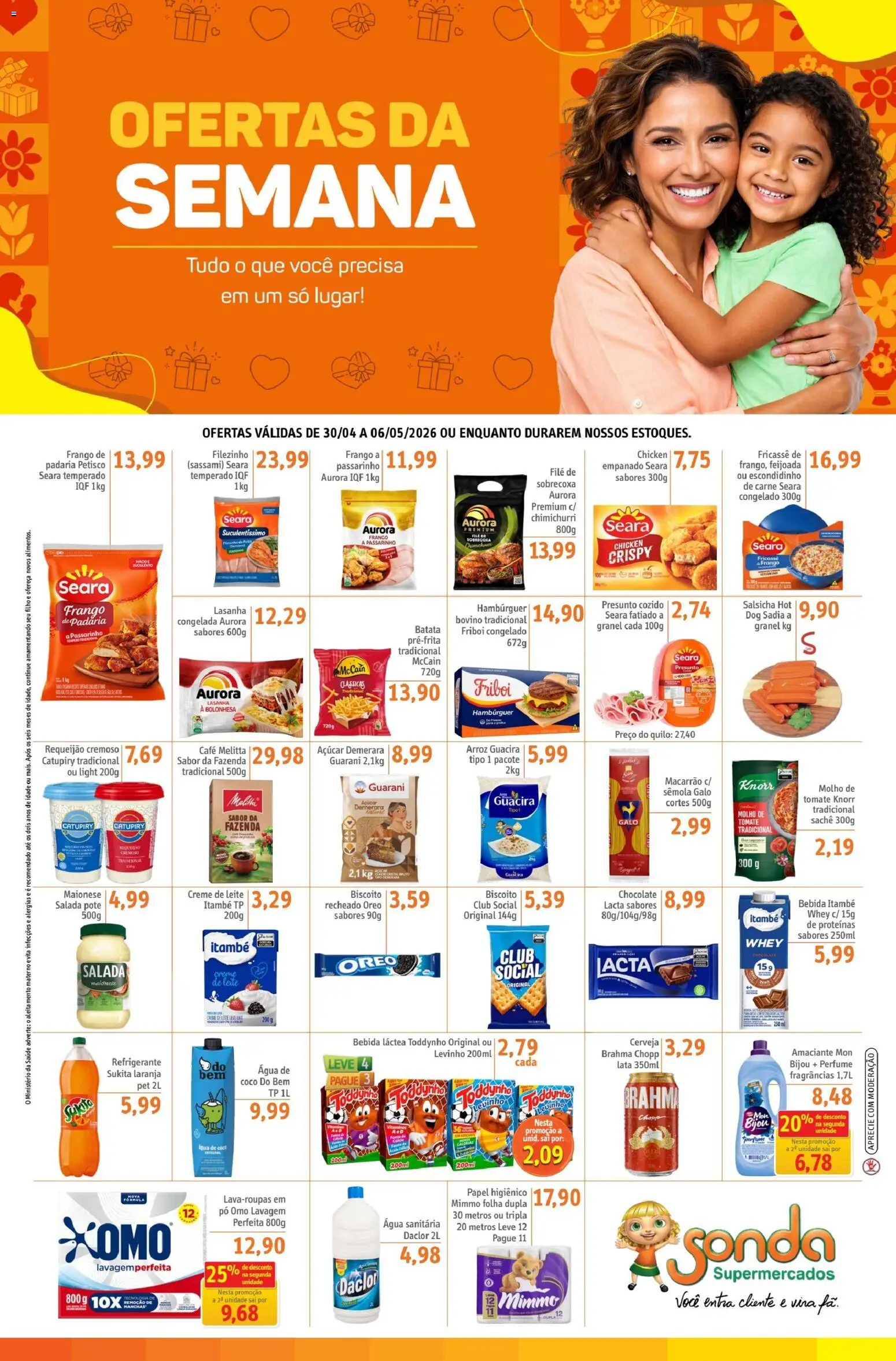 Sonda Folheto - válido de 30.04.2026 | Página: 1 | Produtos: Pó, Biscoito, Presunto, Batata