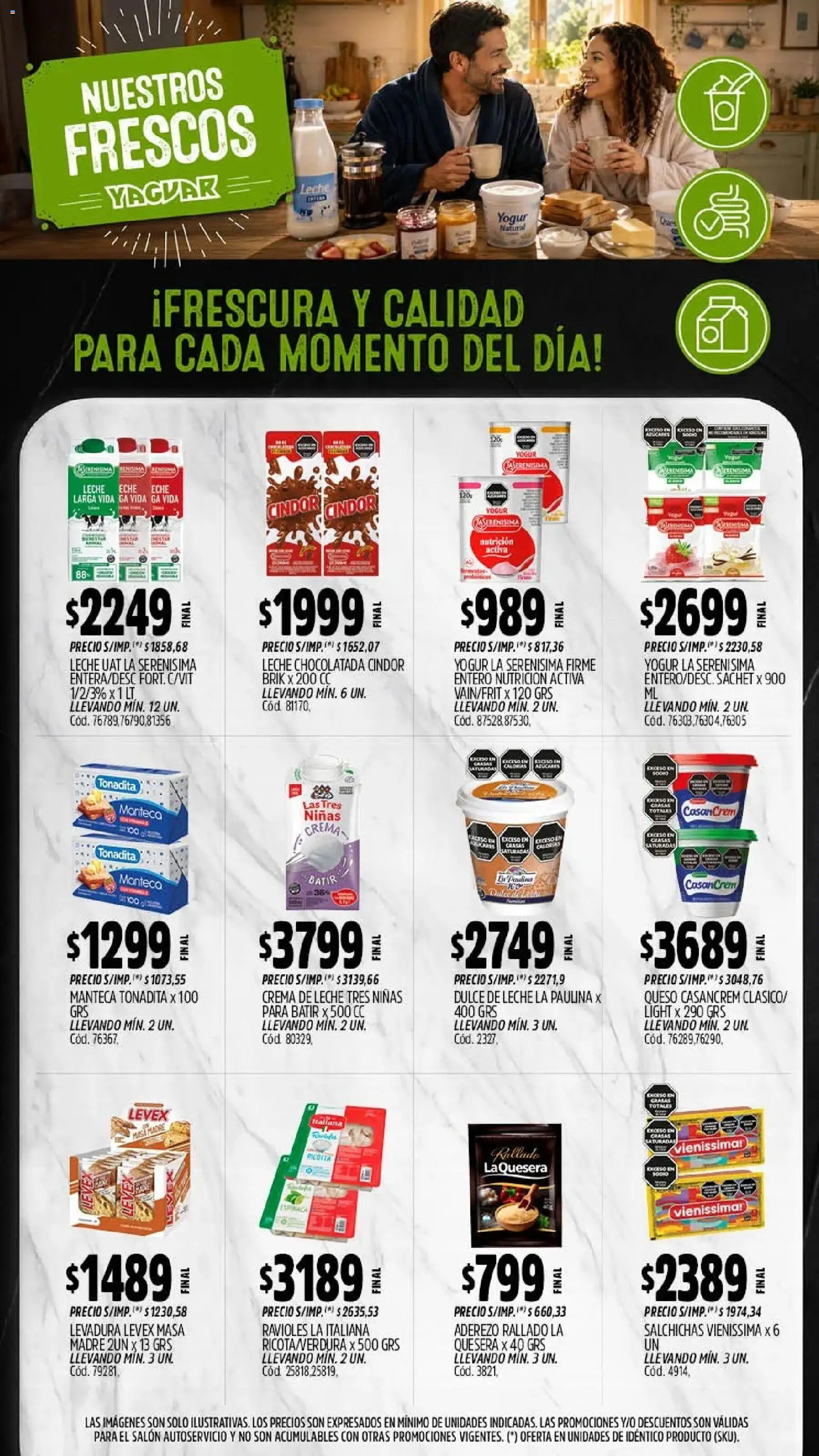 Yaguar - Oferta Semanal General Roca │ válido desde el 27/07/2026 | Página: 11 | Productos: Crema de leche, Leche, Chocolatada, Ravioles