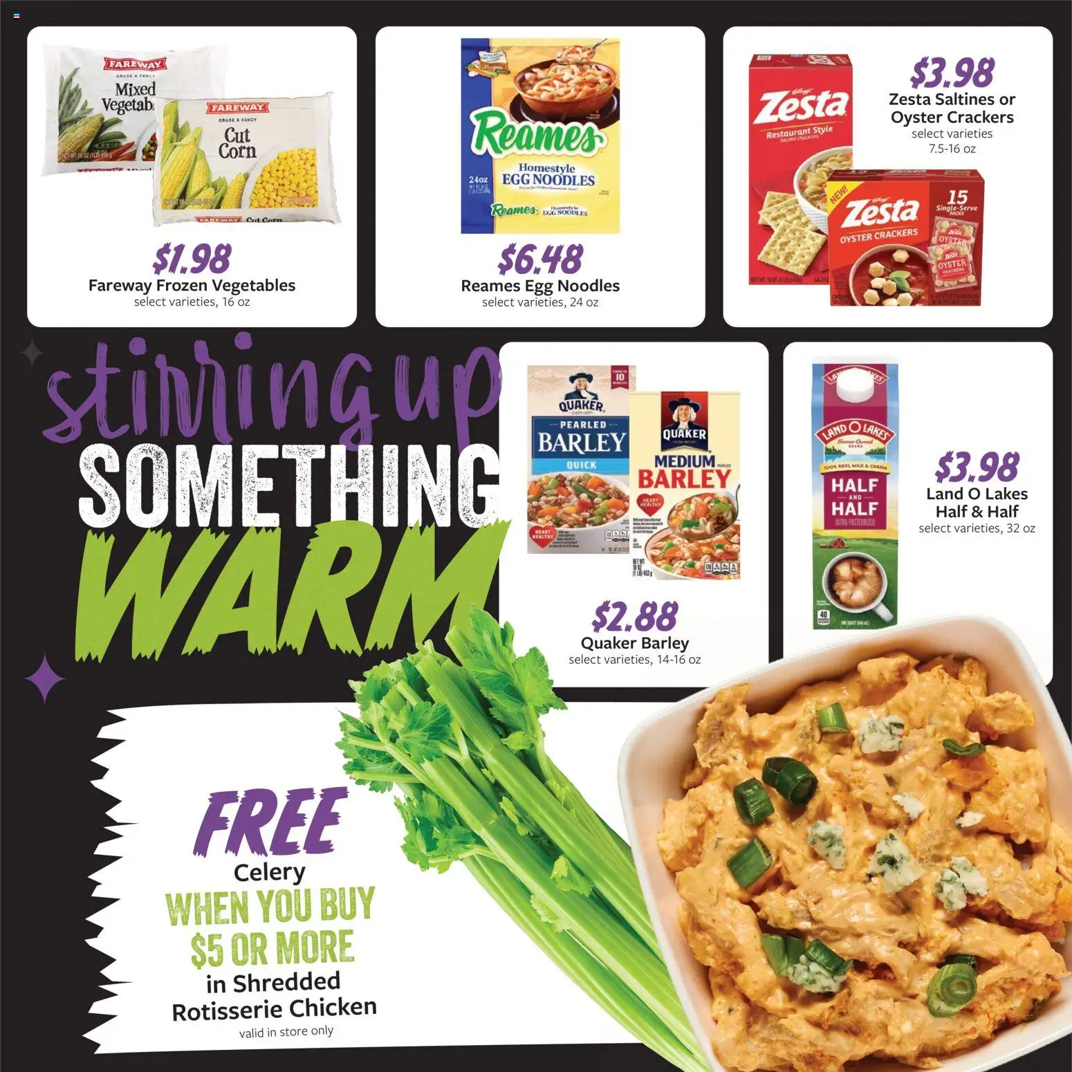 Fareway Weekly Ad - valid from 09/28/2026 | Page: 15 | Products: Chicken, Noodles, Vegetables, Celery