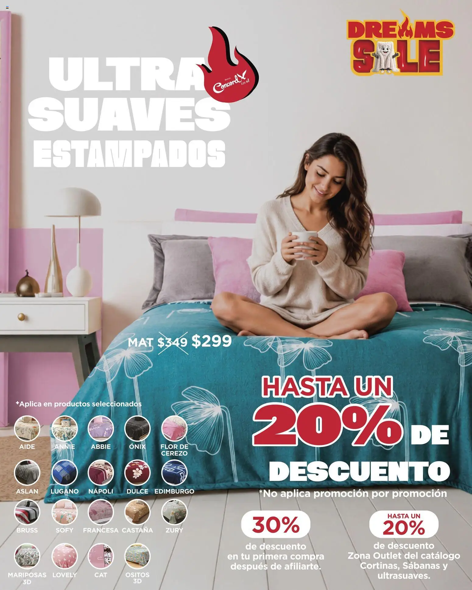 Nuevas ofertas de Colchas Concord válidas en toda la República Mexicana desde el 25.05.2026. ¡Encuentra las mejores ofertas en Colchas Concord Dreams Sale! | Página: 3 | Productos: Sabanas