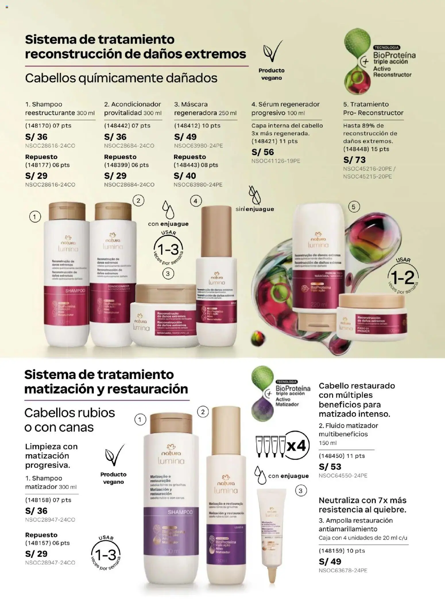 Catálogo Natura válido desde 05.05.2026 | Página: 140 | Productos: Máscara, Shampoo, Acondicionador, Caja