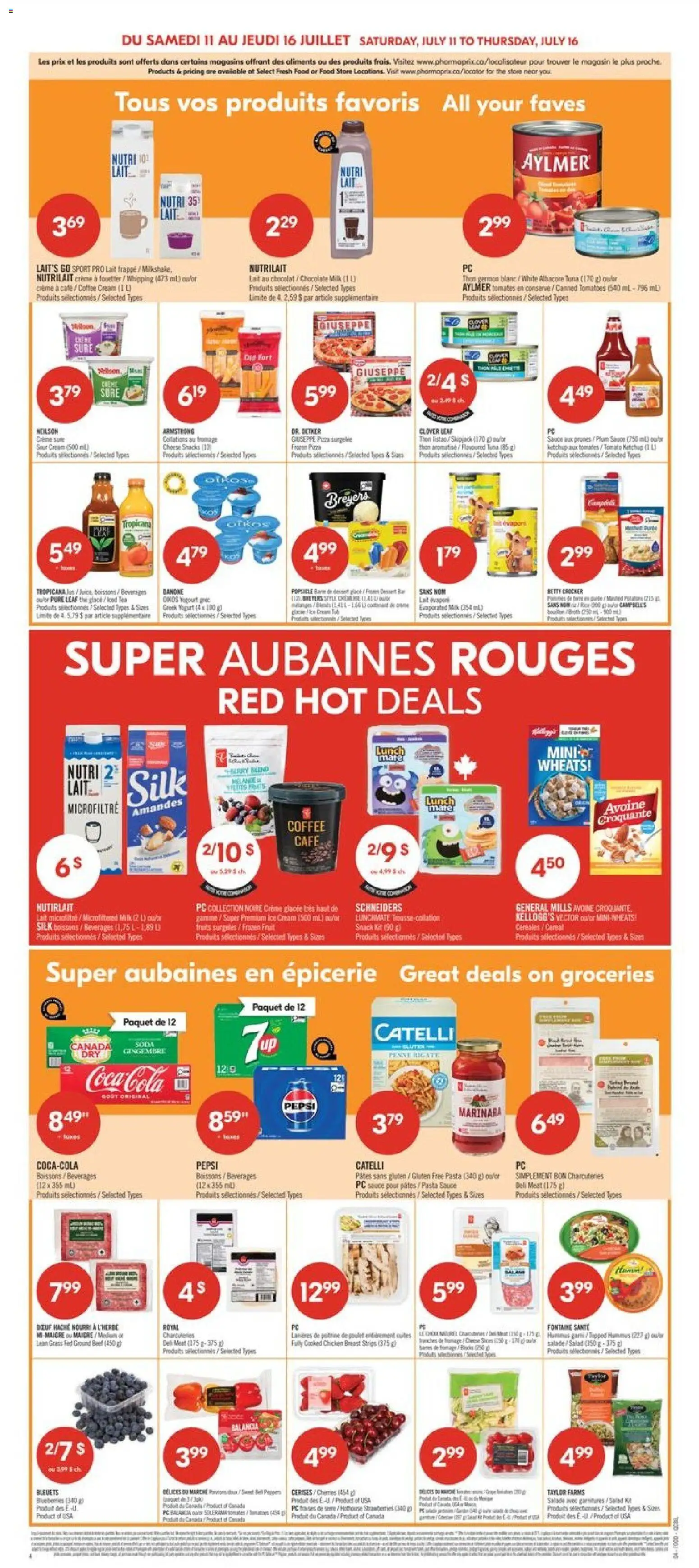 Pharmaprix flyer valid from Jul 11, 2026 | Page: 5 | Products: Beef, Ketchup, PC, Cheese