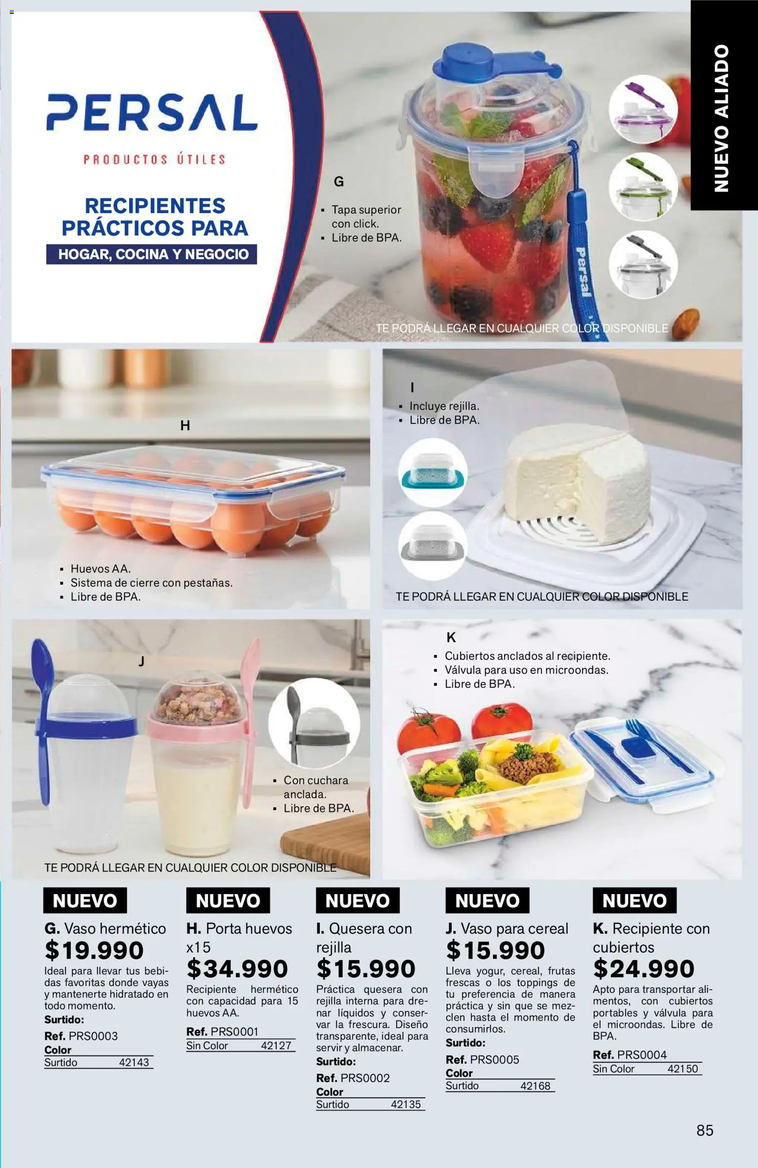 Leonisa revista - valida desde el 15/07/2026 | Página: 85 | Productos: Rejilla, Cocina, Cuchara, Huevos