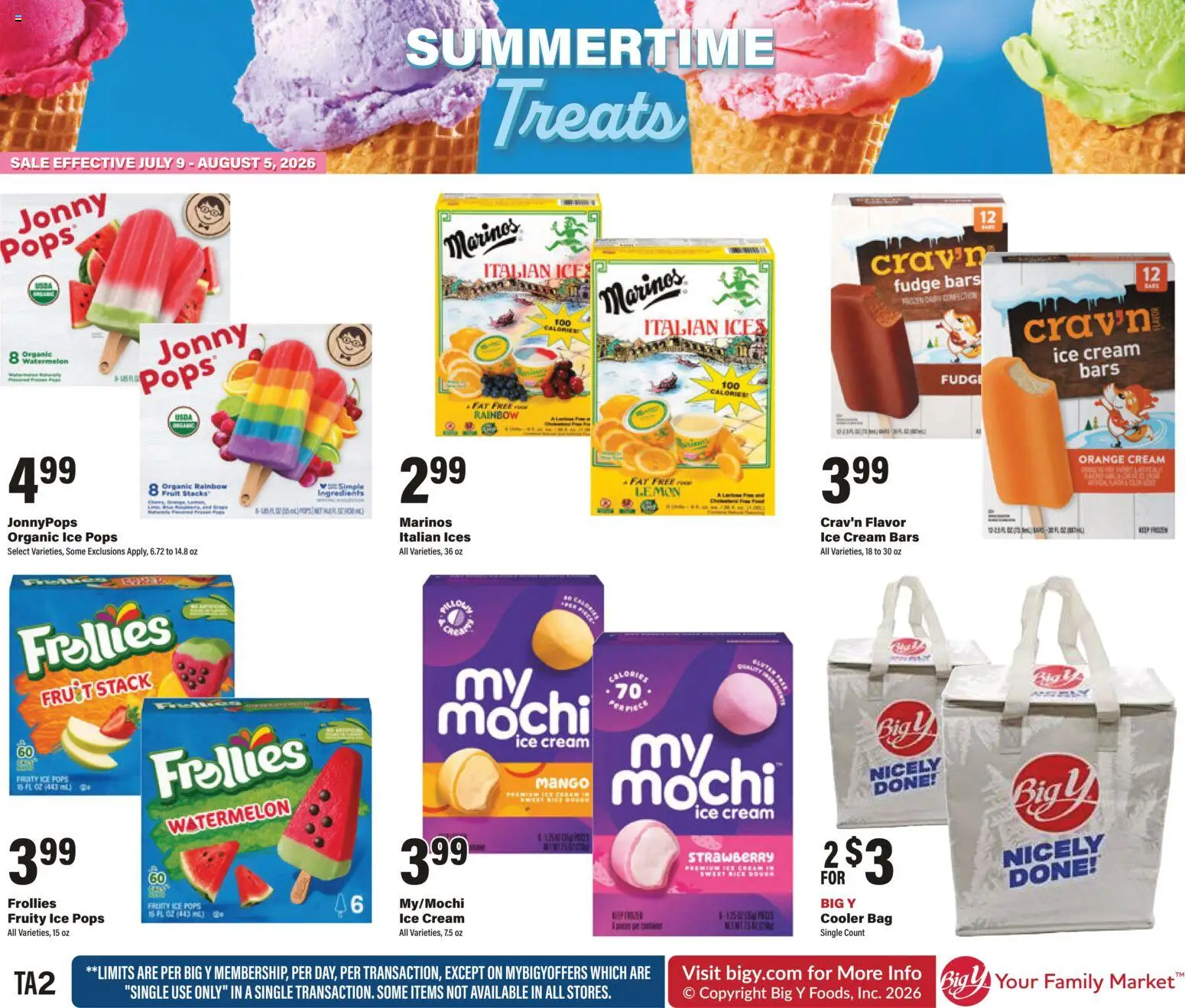 Big Y Summertime Treats - valid from 07/10/2026 | Page: 2 | Products: Cream, Ice cream, Mango, Watermelon
