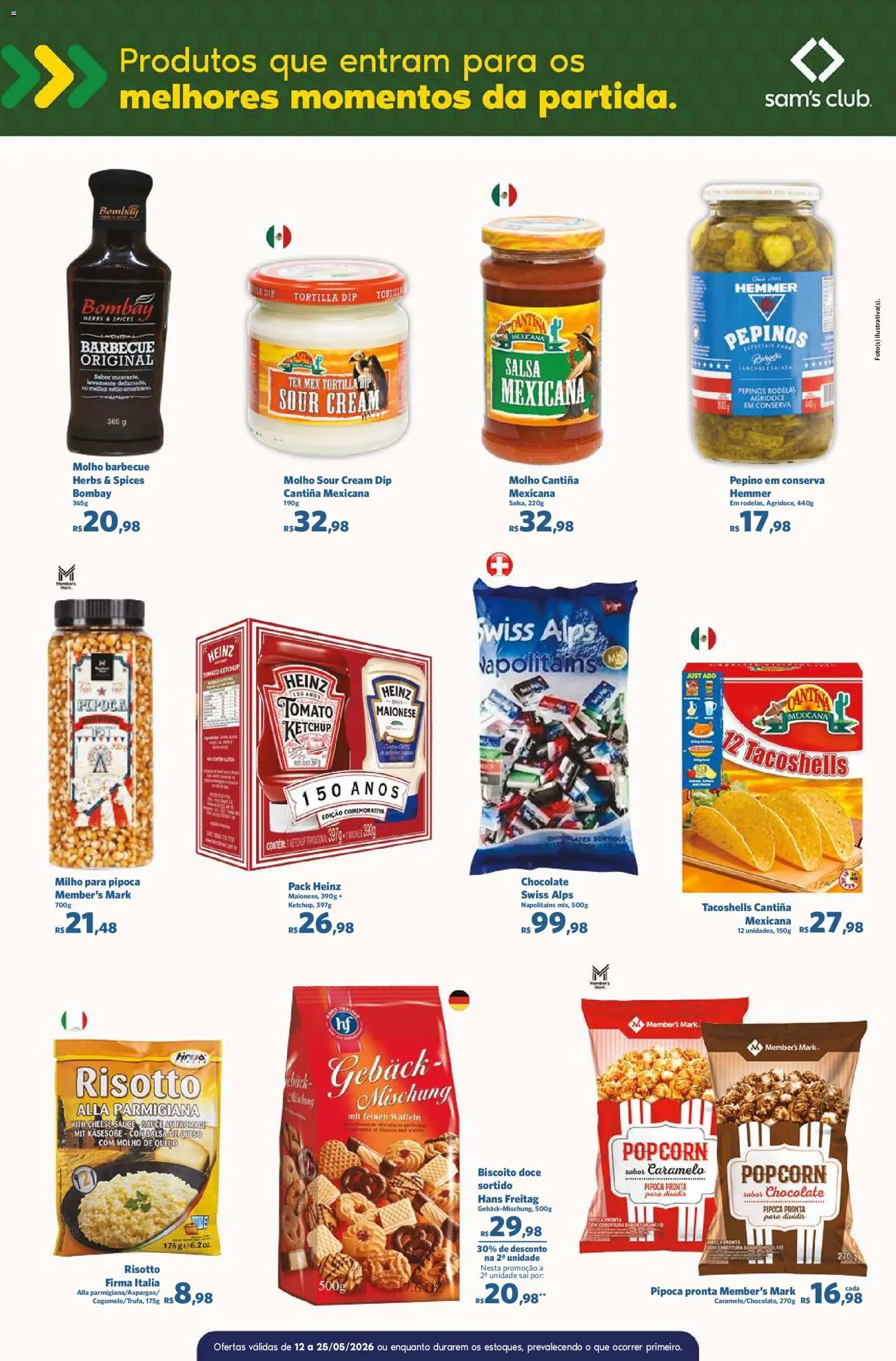Sam's Club Folheto - válido de 12.05.2026 | Página: 8 | Produtos: Chocolate, Ketchup, Pipoca, Chocolate member's mark