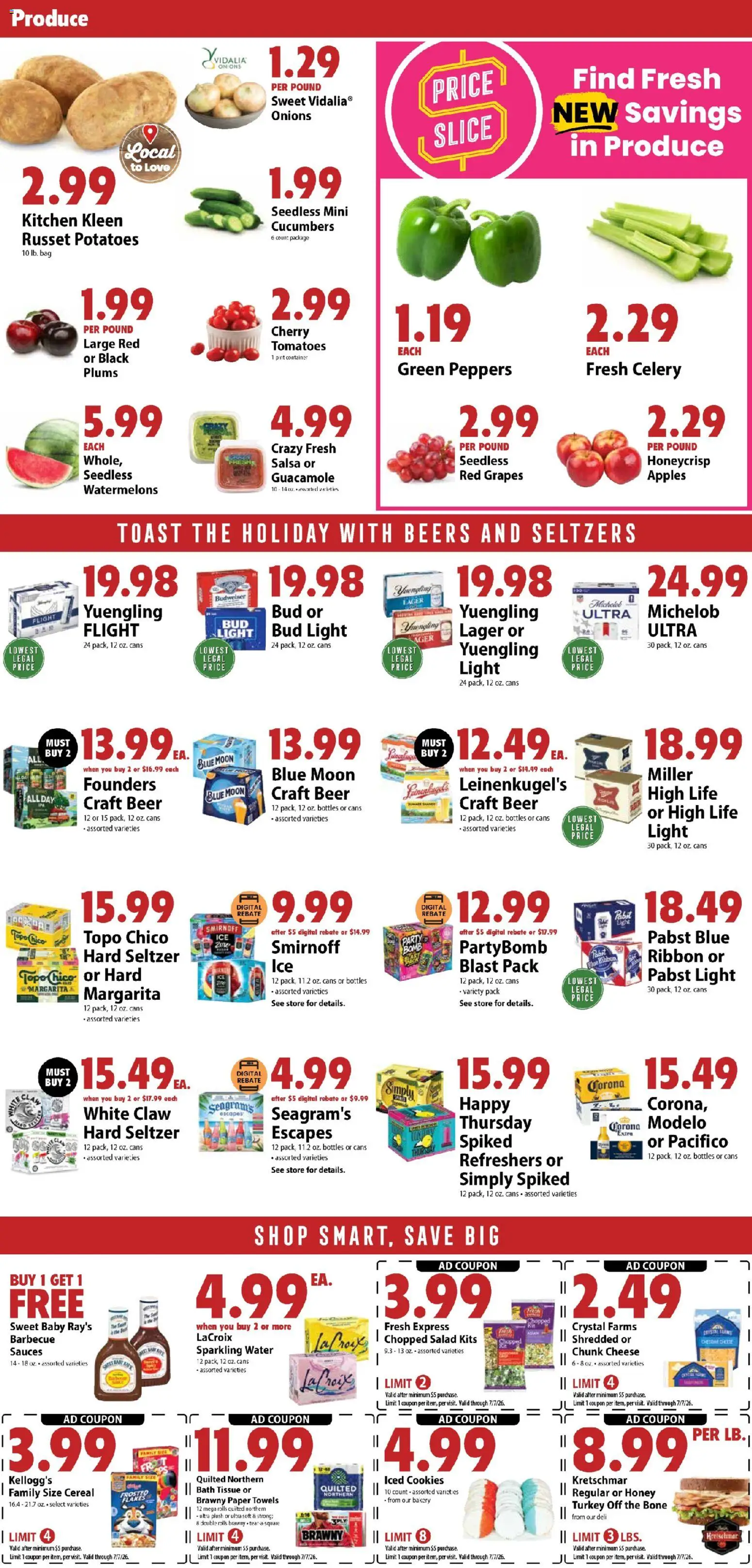 Festival Foods Weekly Ad - valid from 07/01/2026 | Page: 2 | Products: Salad, Potatoes, Water, Bag