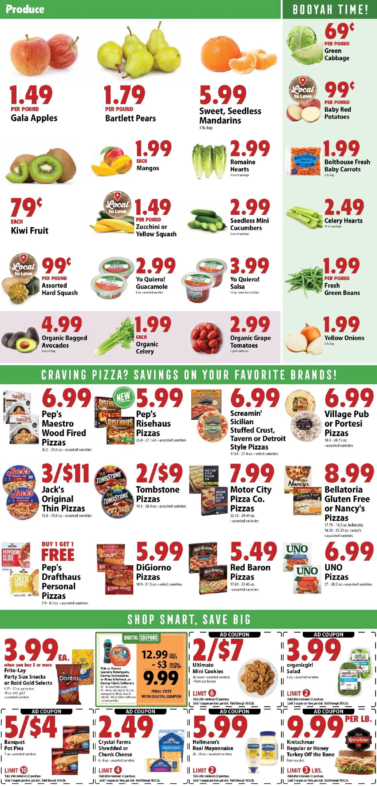 Festival Foods Weekly Ad - valid from 09/30/2026 | Page: 2 | Products: Squash, Kiwi, Salad, Bag