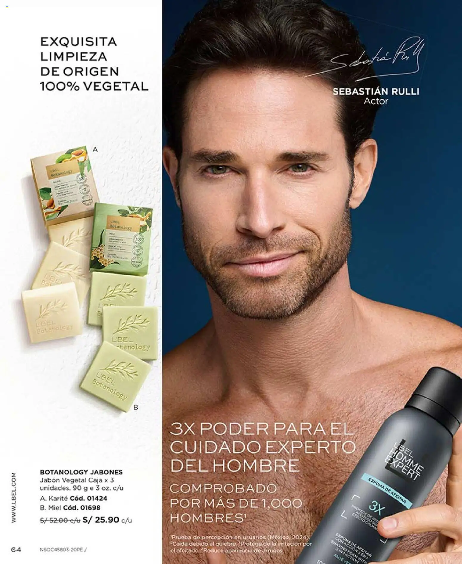 Catálogo L'Bel válido desde 04/04/2026 | Página: 64 | Productos: Espuma, Espuma de afeitar, Jabón, Caja