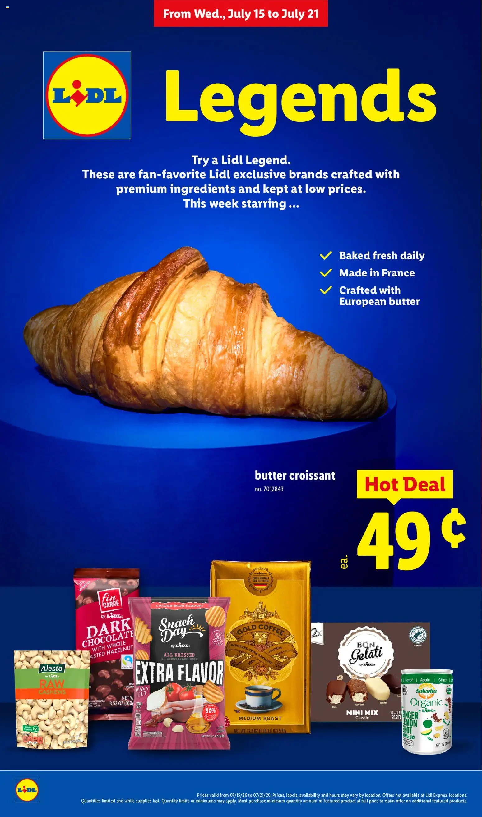 Lidl Weekly Ad - valid from 07/15/2026 | Page: 12 | Products: Butter, Coffee, Chocolate, Lemon