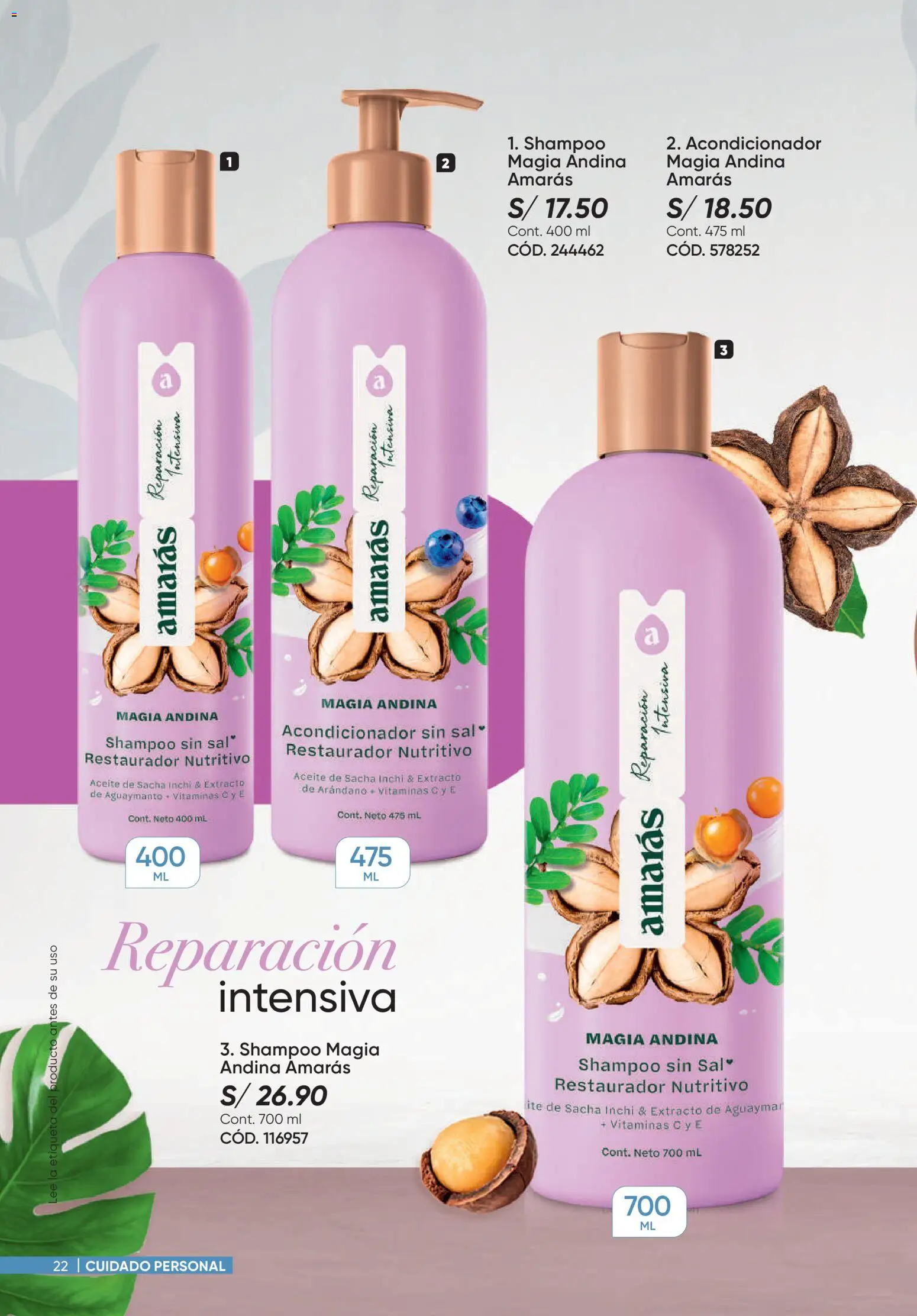 Catálogo Azzorti válido desde 18.05.2026 | Página: 22 | Productos: Shampoo, Acondicionador, Aceite