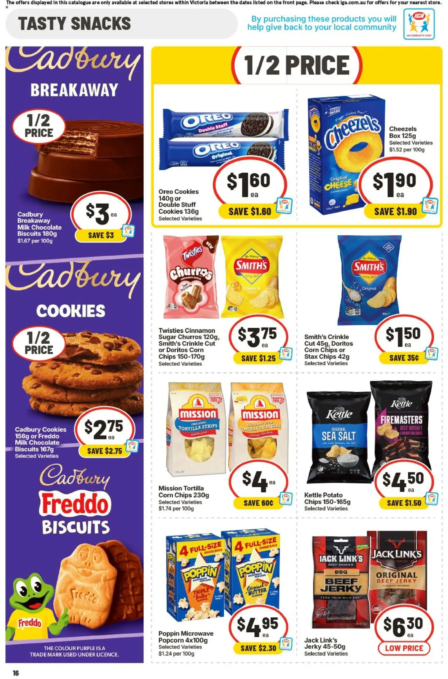 IGA catalogue - valid from 12/08/2026 | Page: 16 | Products: Snacks, Sugar, Microwave, Kettle