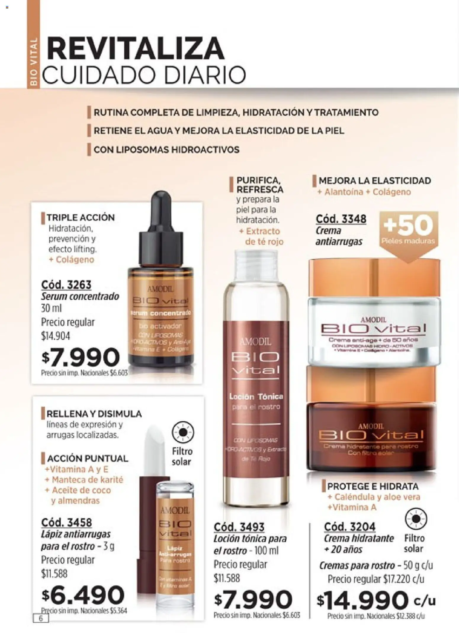 Catálogo Amodil Campaña 15 │ válido desde el 26/08/2026 | Página: 6 | Productos: Manteca de karité, Aceite de coco, Almendras, Agua