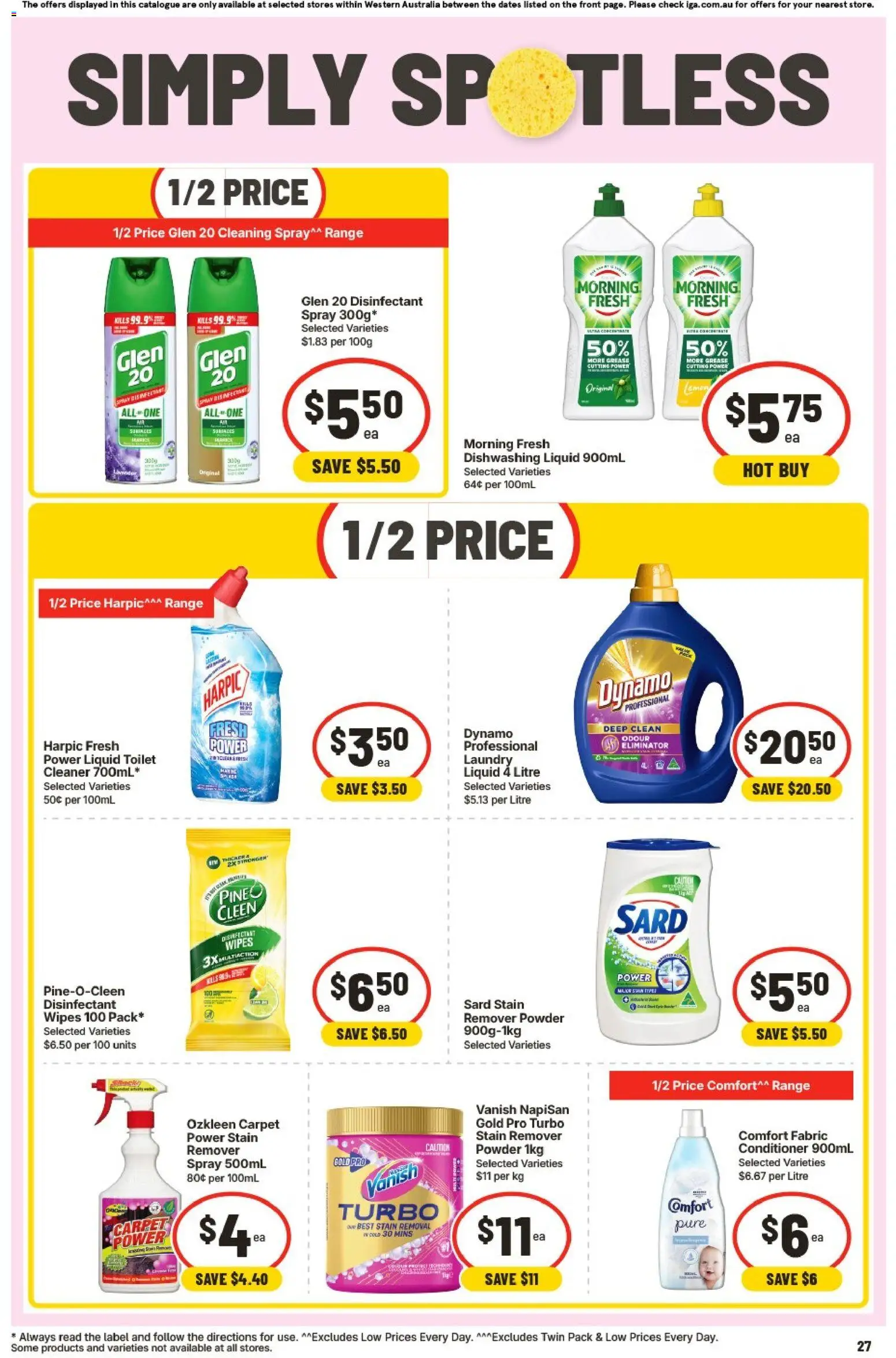 IGA catalogue - valid from 26/08/2026 | Page: 27 | Products: Cleaner, Conditioner, Stain remover, Laundry