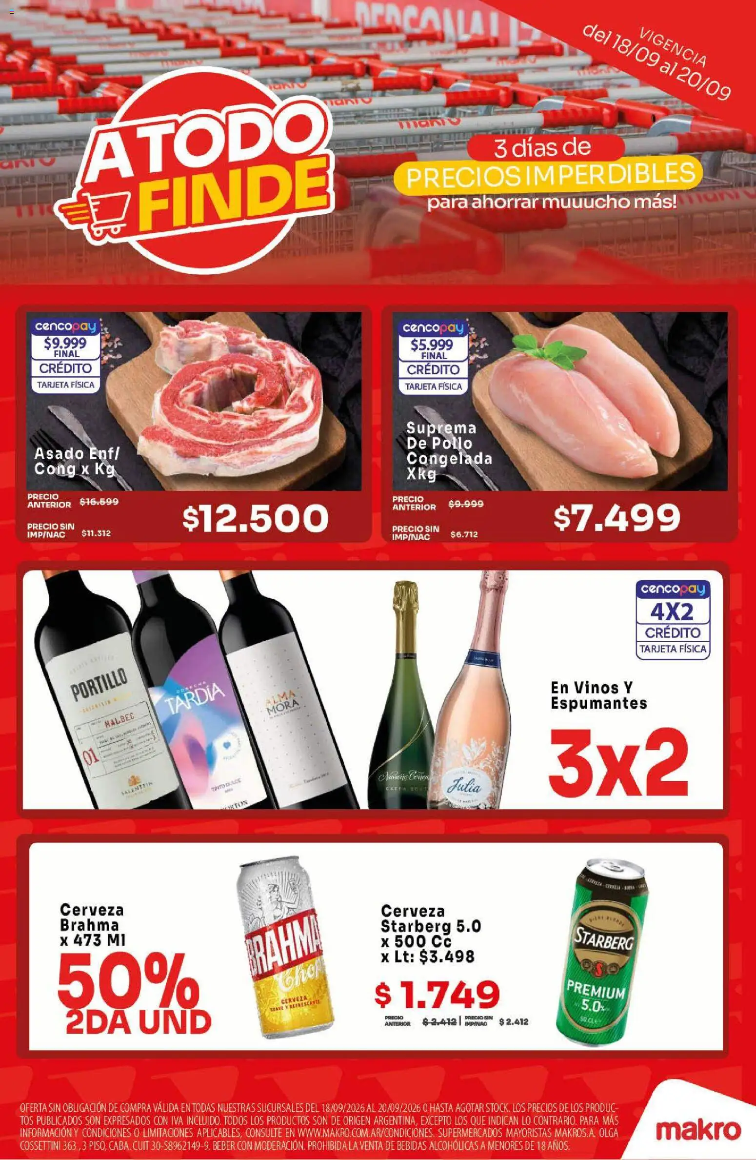 Makro PRECIOSIMPERDIBLES │ válido desde el 18/09/2026 | Página: 1 | Productos: Pollo, Bebidas, Dulce, Cerveza