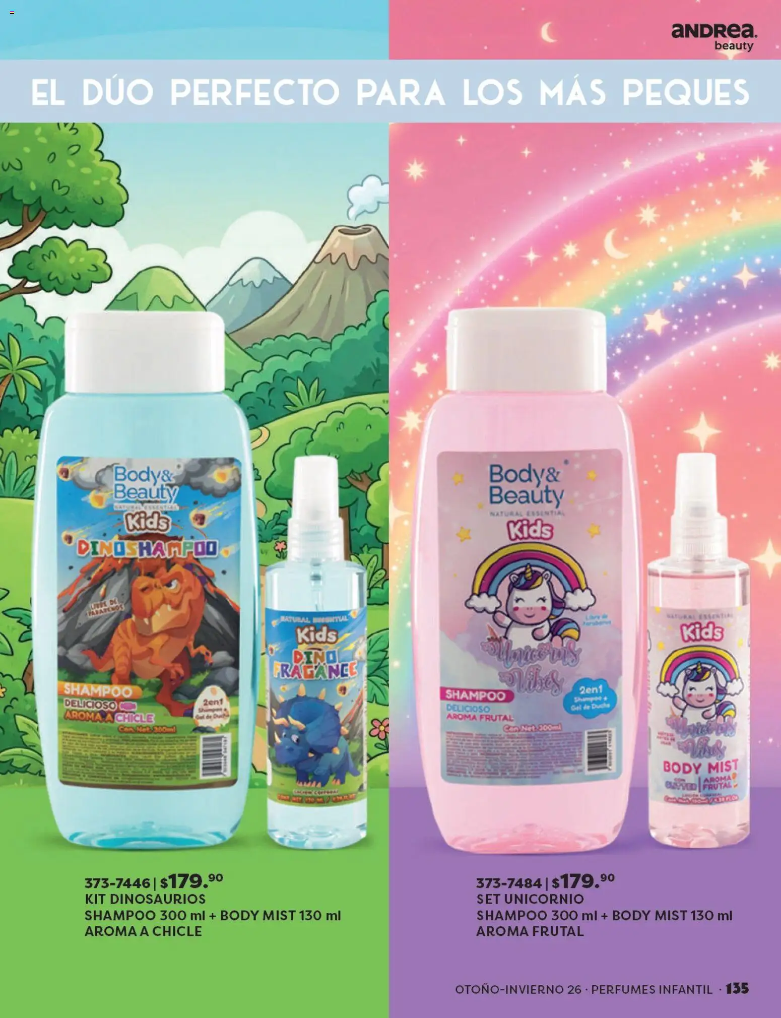 Nuevas ofertas de Andrea válidas en toda la República Mexicana desde el 23/08/2026. ¡Encuentra las mejores ofertas en Andrea catálogo Beauty! | Página: 135 | Productos: Chicle, Shampoo, Perfumes, Body