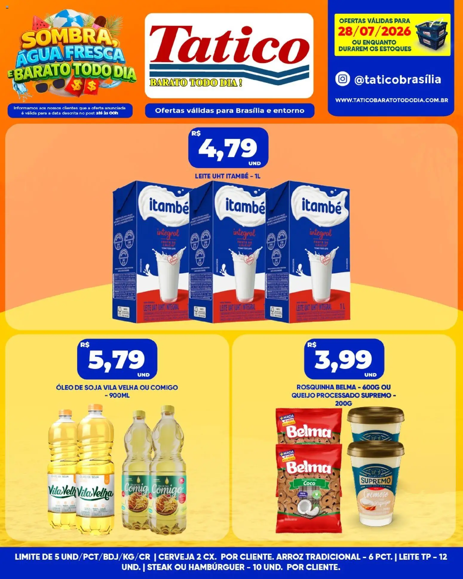 Tatico Folheto - válido de 28/07/2026 | Página: 2 | Produtos: Coco, Óleo, Cálcio, Rosquinha