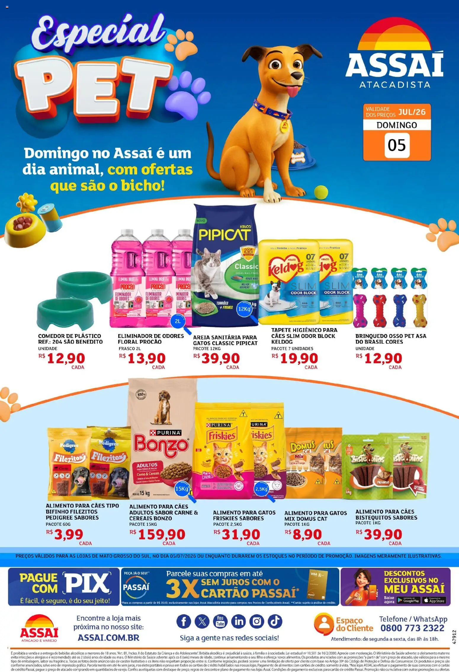 Assaí Atacadista Folheto - válido de 05/07/2026 | Página: 1 | Produtos: Pneus, Cereais, Bebida, Frango