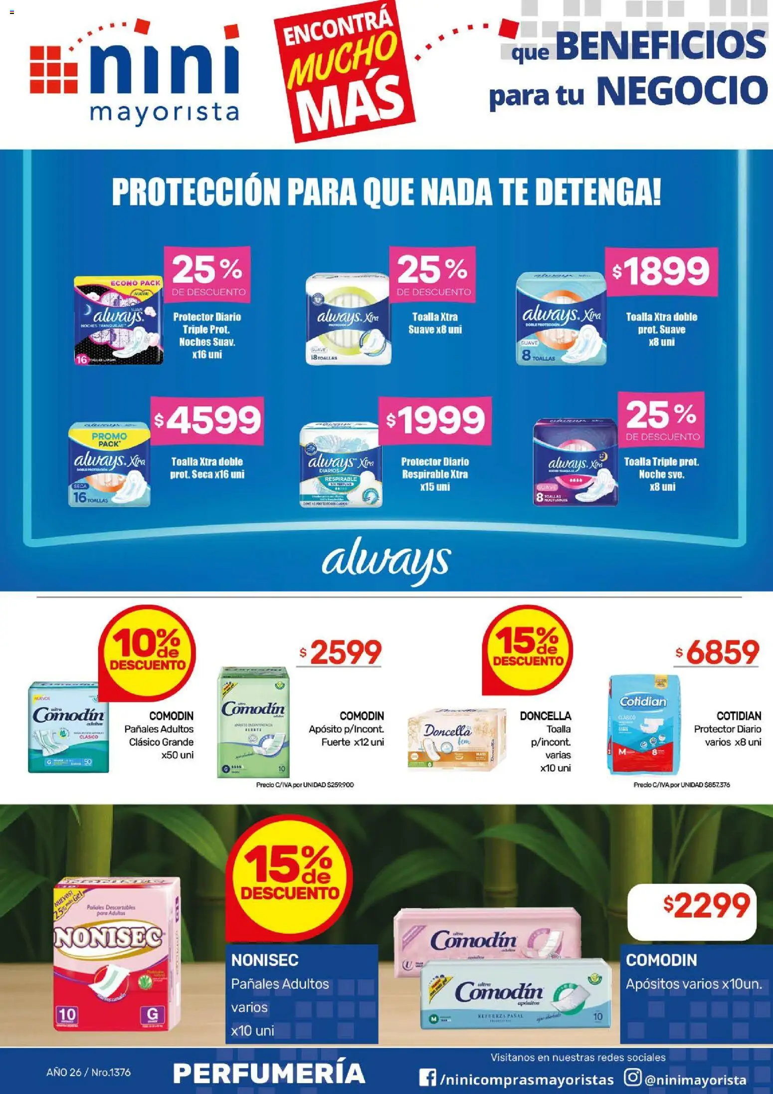 NINI Mayorista catálogo │ válido desde el 07/09/2026 | Página: 9 | Productos: Toalla, Toallas, Diarios, Pañales
