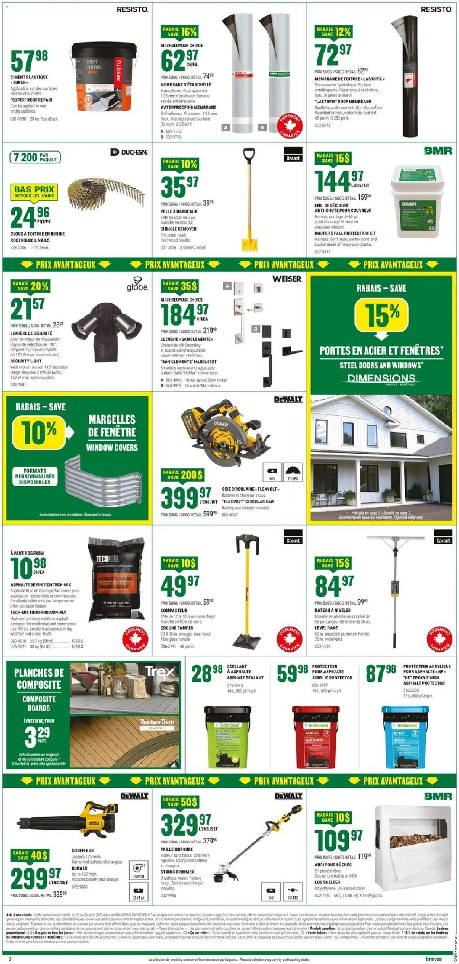 BMR flyer valid from Aug 20, 2026 | Page: 3 | Products: String trimmer, Battery