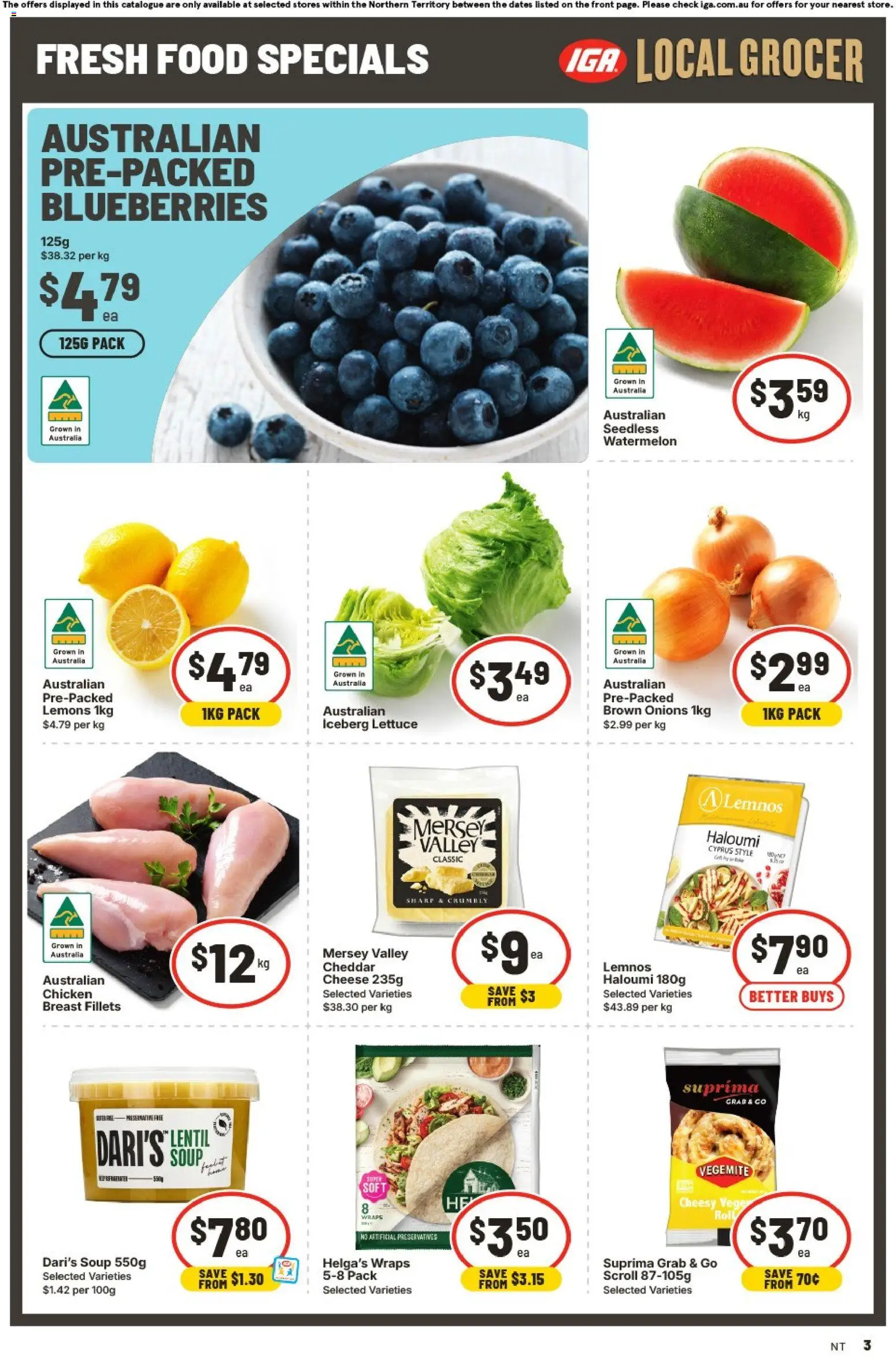 IGA catalogue - valid from 23/09/2026 | Page: 3 | Products: Coca Cola, Sugar, Garlic, Foundation