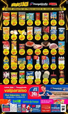 Frangolândia - Ofertas da semana - Pré-Visualização do folheto da loja Frangolândia, válido de 21/08/2026 | Página: 2 | Produtos: Farinha, Hambúrguer, Sandálias, Desinfetante