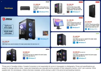 Preview of Canada Computers weekly flyer from shop Canada Computers valid from Jul 14, 2026