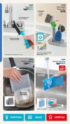 Vista previa de Betterware campaña 8 2026, nuevo folleto de la tienda, válido en México a partir del 03/08/2026 | Página: 104 | Productos: Cepillo, Esponja, Agua, Esponjas