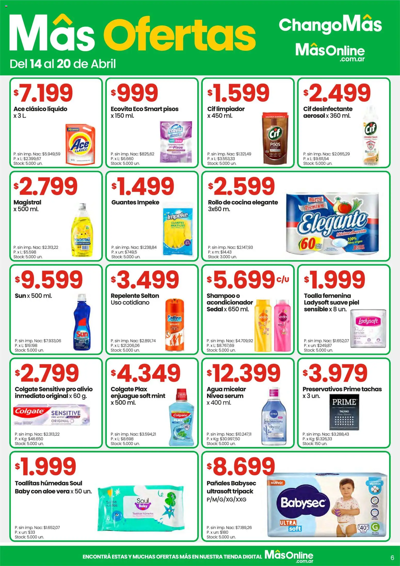 Punto Mayorista catálogo │ válido desde el 14.04.2026 | Página: 6 | Productos: Repelente, Toallitas húmedas, Guantes, Limpiador