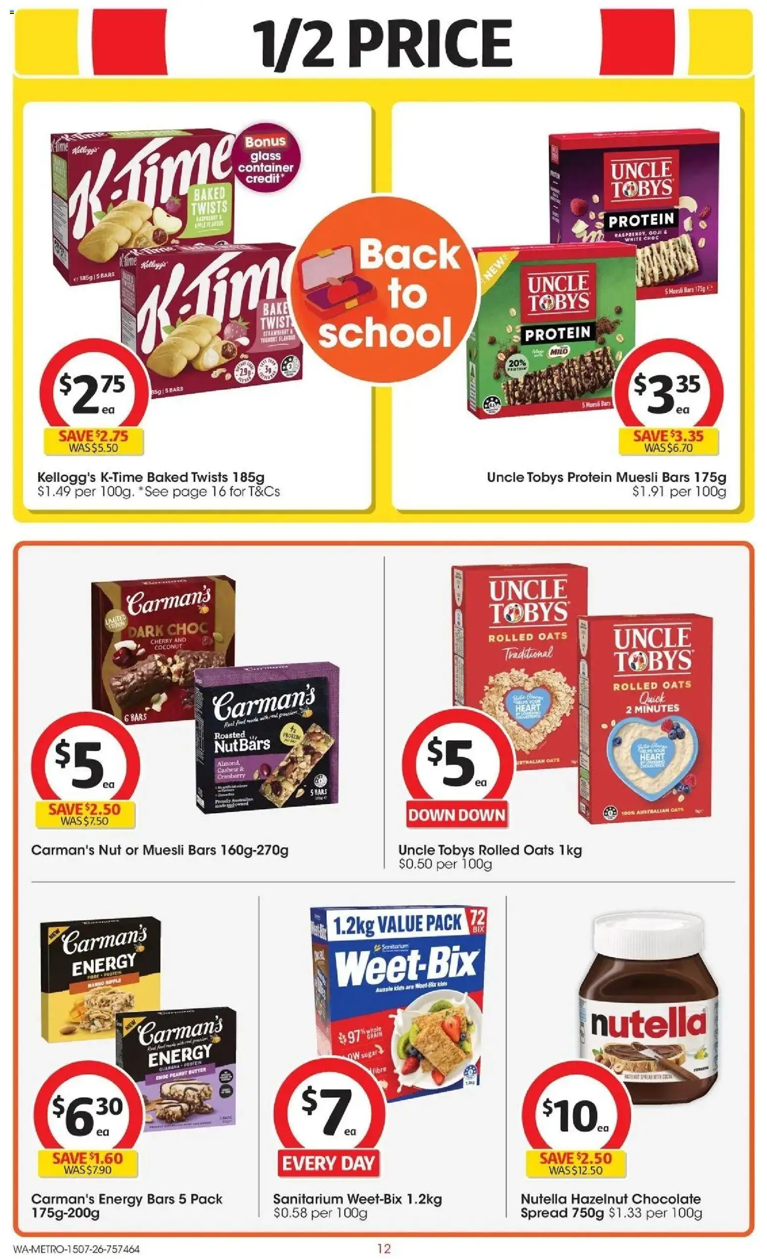 Coles catalogue - valid from 15/07/2026 | Page: 12 | Products: Protein, Peanut butter, Cashew, Spread