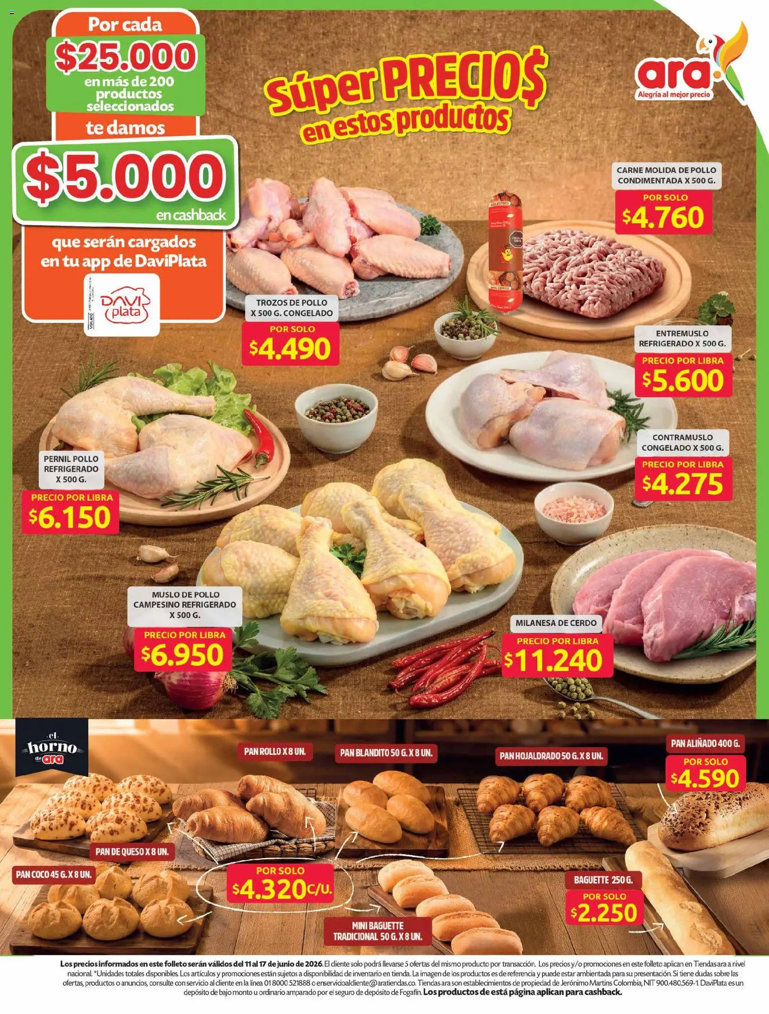 Ara revista - valida desde el 11.06.2026 | Página: 3 | Productos: Té, Pollo, Horno, Queso