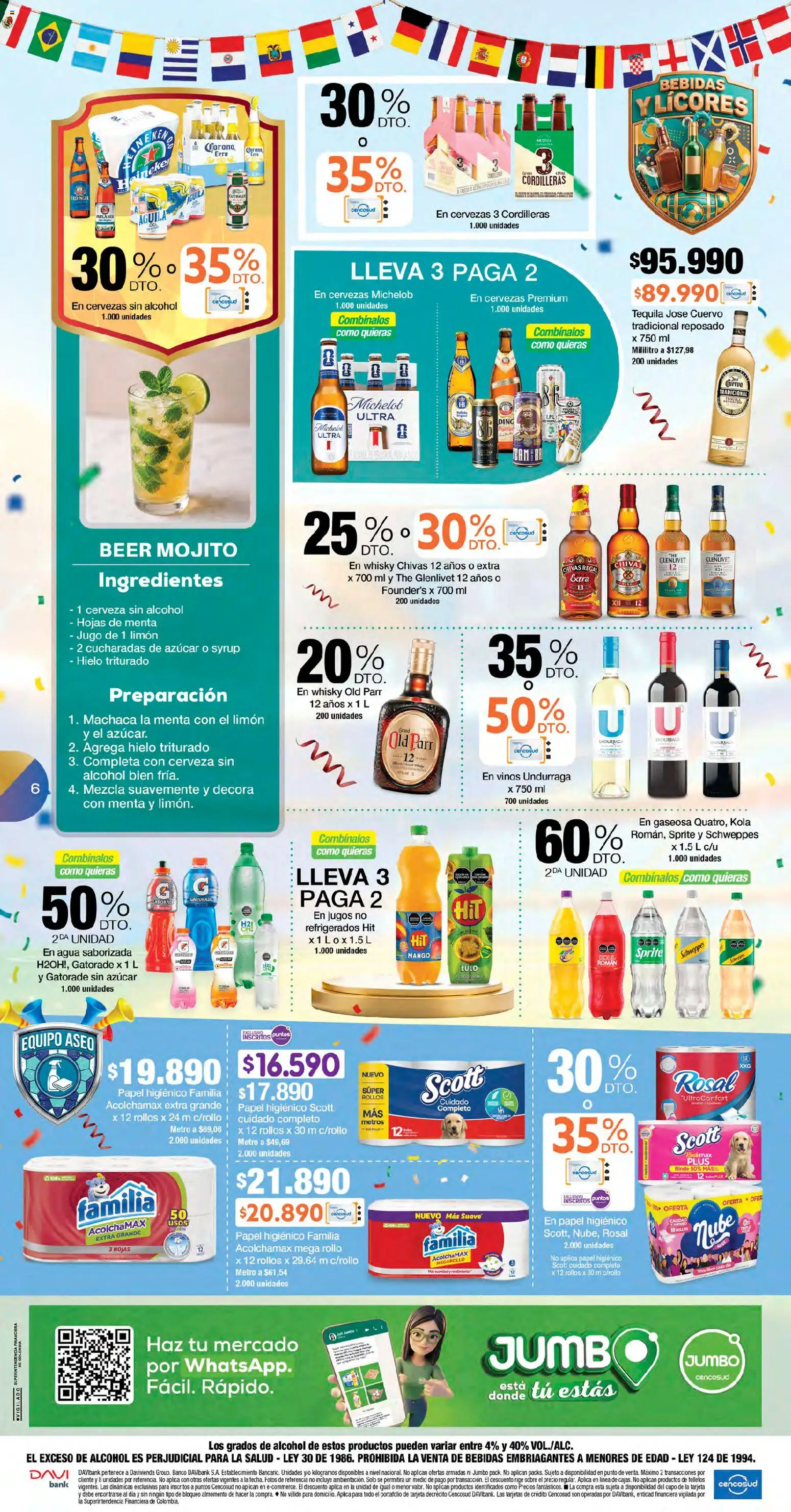 Jumbo revista - valida desde el 05.06.2026 | Página: 6 | Productos: Agua, Agua saborizada, Tintura, Cerveza