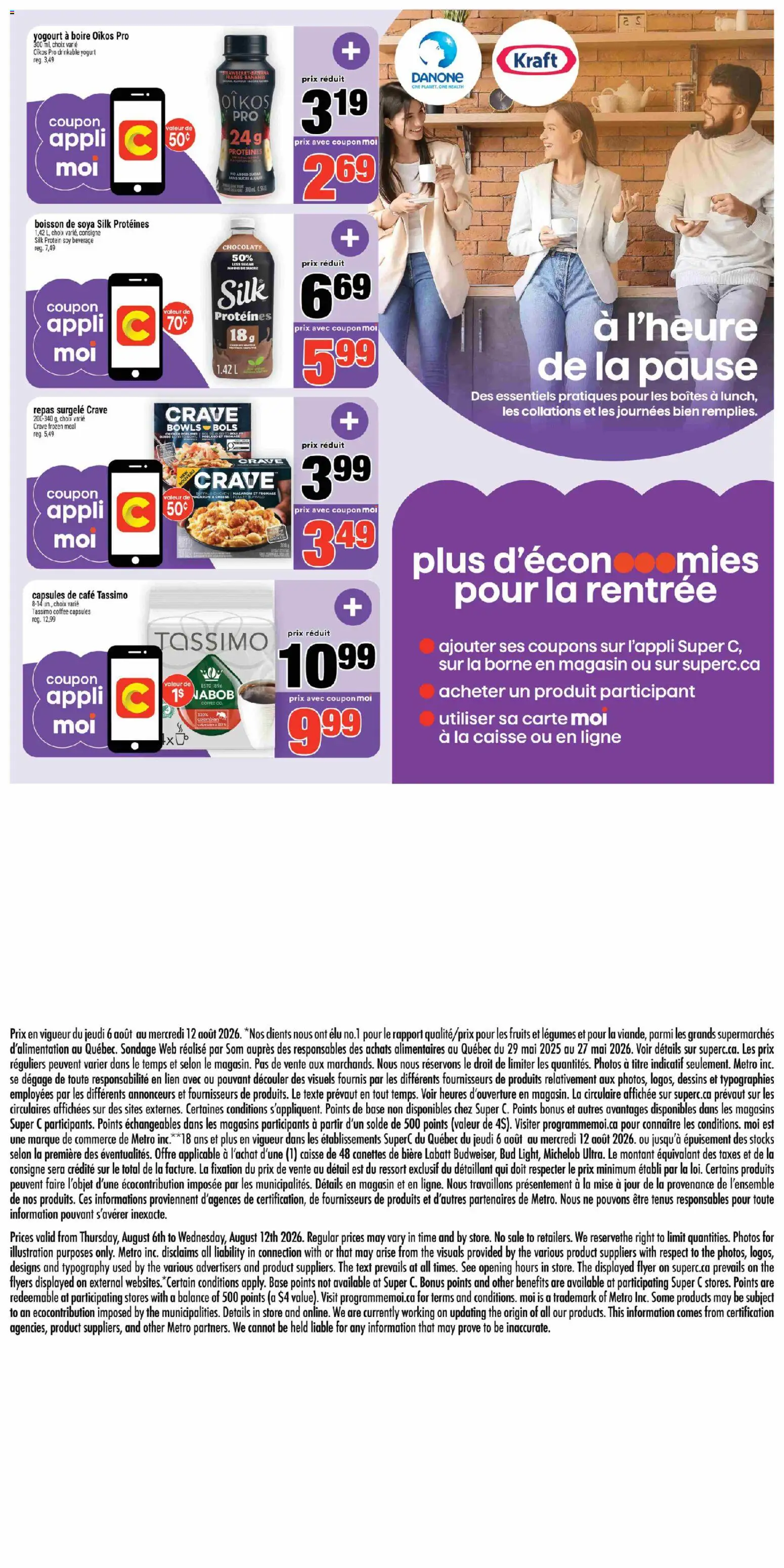 Super C flyer valid from Aug 6, 2026 | Page: 16 | Products: Yogurt, Coffee, Chocolate