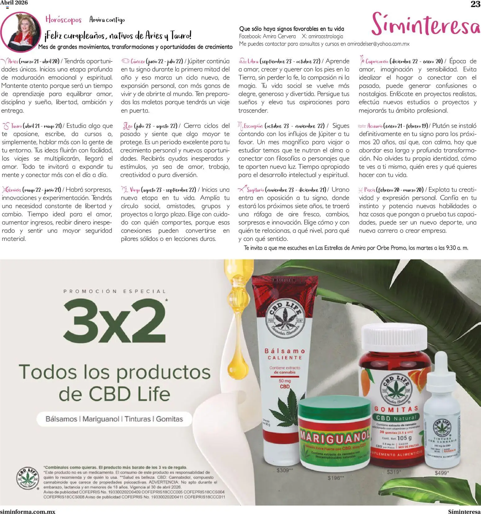 Nuevas ofertas de Farmacias Similares válidas en toda la República Mexicana desde el 01.04.2026. ¡Encuentra las mejores ofertas en Farmacias Similares catálogo! | Página: 23 | Productos: Bálsamo, Vitaminas, Té, Gomitas
