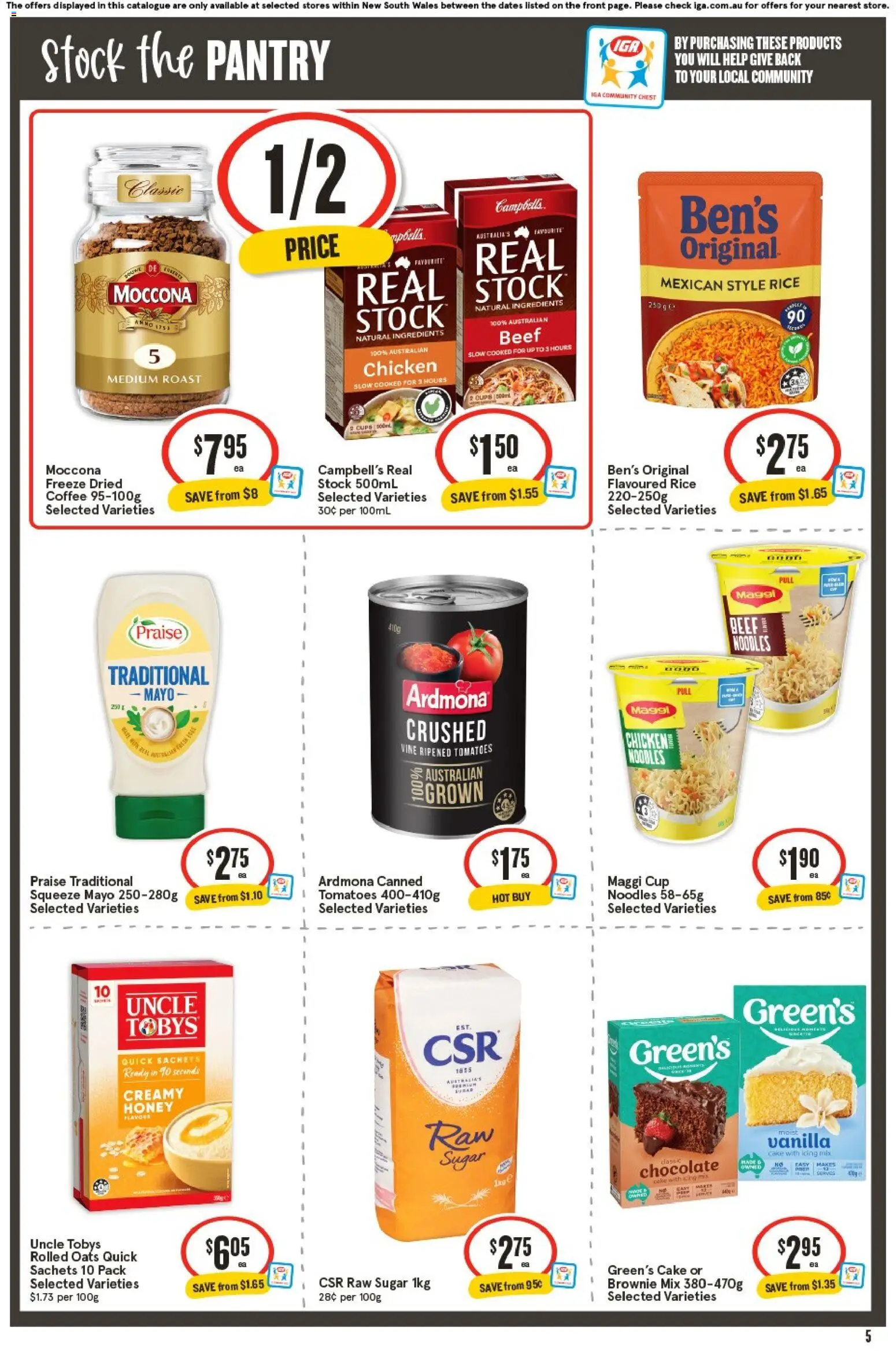 IGA catalogue - valid from 12/08/2026 | Page: 6 | Products: Honey, Sachets, Sugar, Vanilla