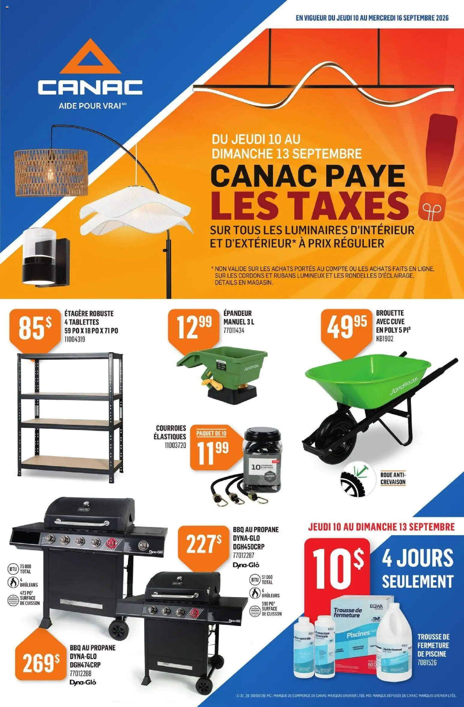 Canac flyer valid from Sep 10, 2026 | Page: 1