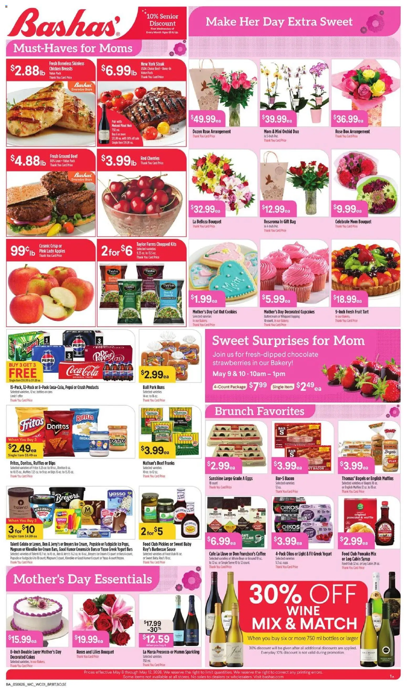 Basha's Weekly Ad - valid from 06.05.2026 | Page: 2 | Products: Box, Yogurt, Eggs, Cookies