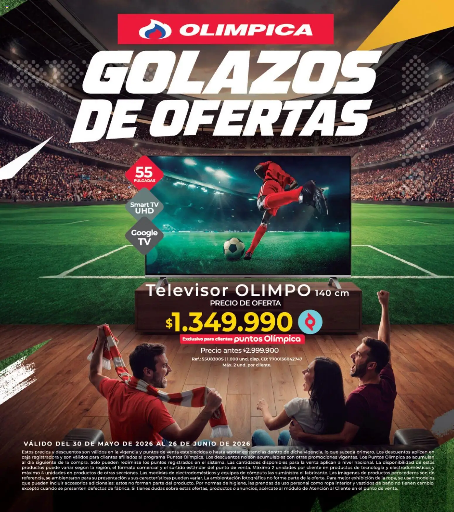 Olímpica revista - valida desde el 30.05.2026 | Página: 1 | Productos: Sobre, Caja, Ropa, Ropa interior