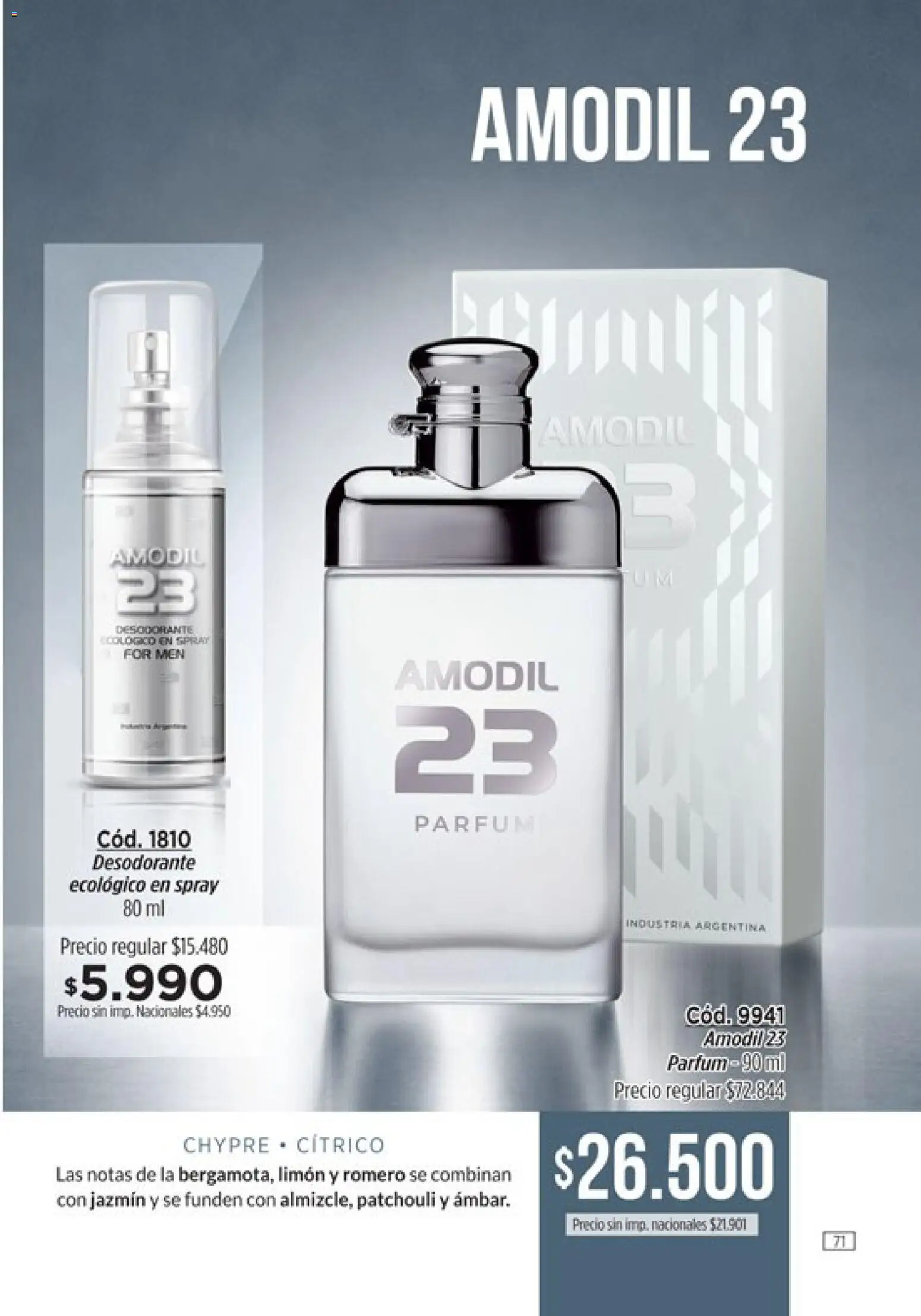 Catálogo Amodil Campaña 14 │ válido desde el 07/08/2026 | Página: 71 | Productos: Desodorante, Limón