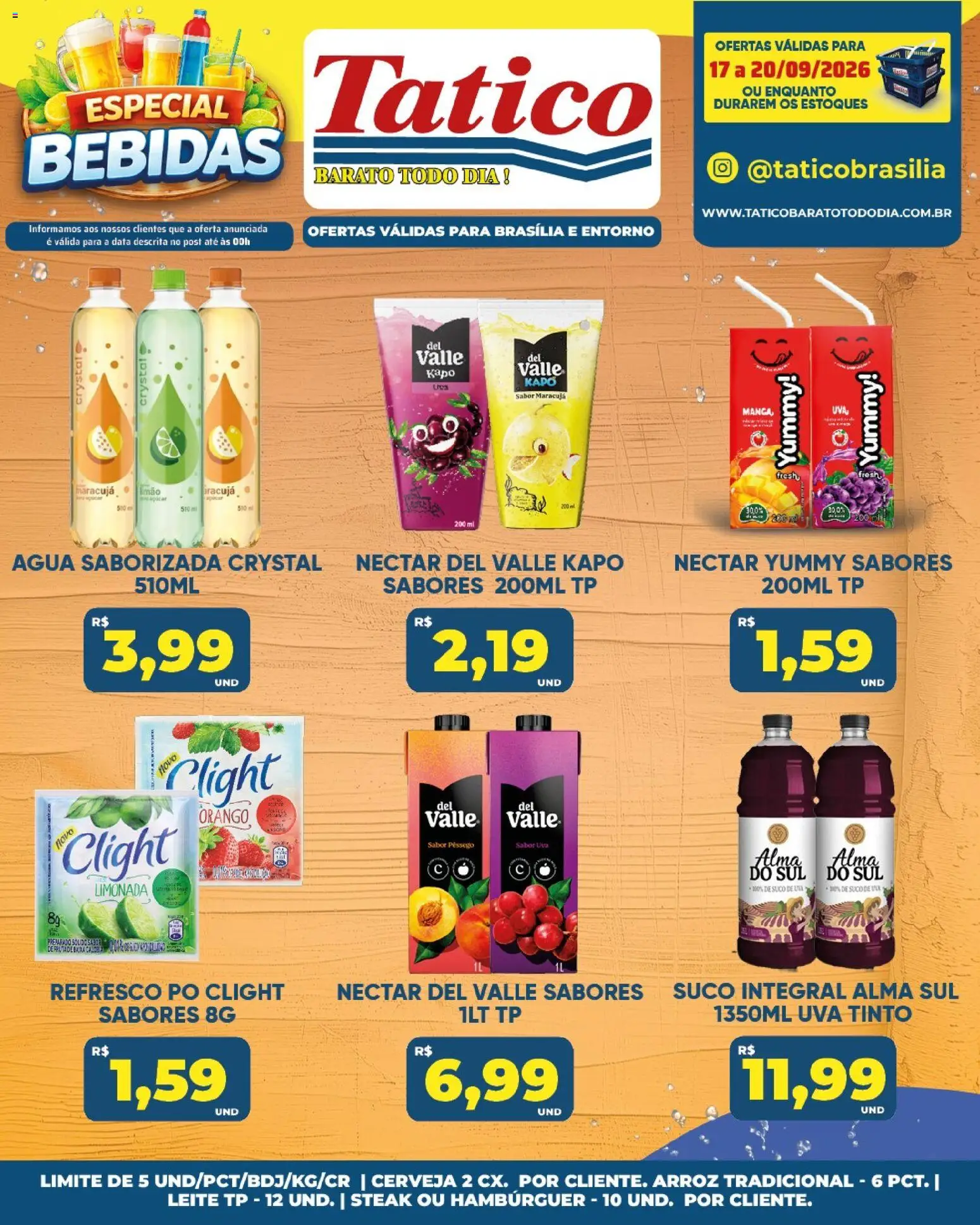 Tatico Folheto - válido de 19/09/2026 | Página: 26 | Produtos: Refresco, Uva, Leite, Cerveja