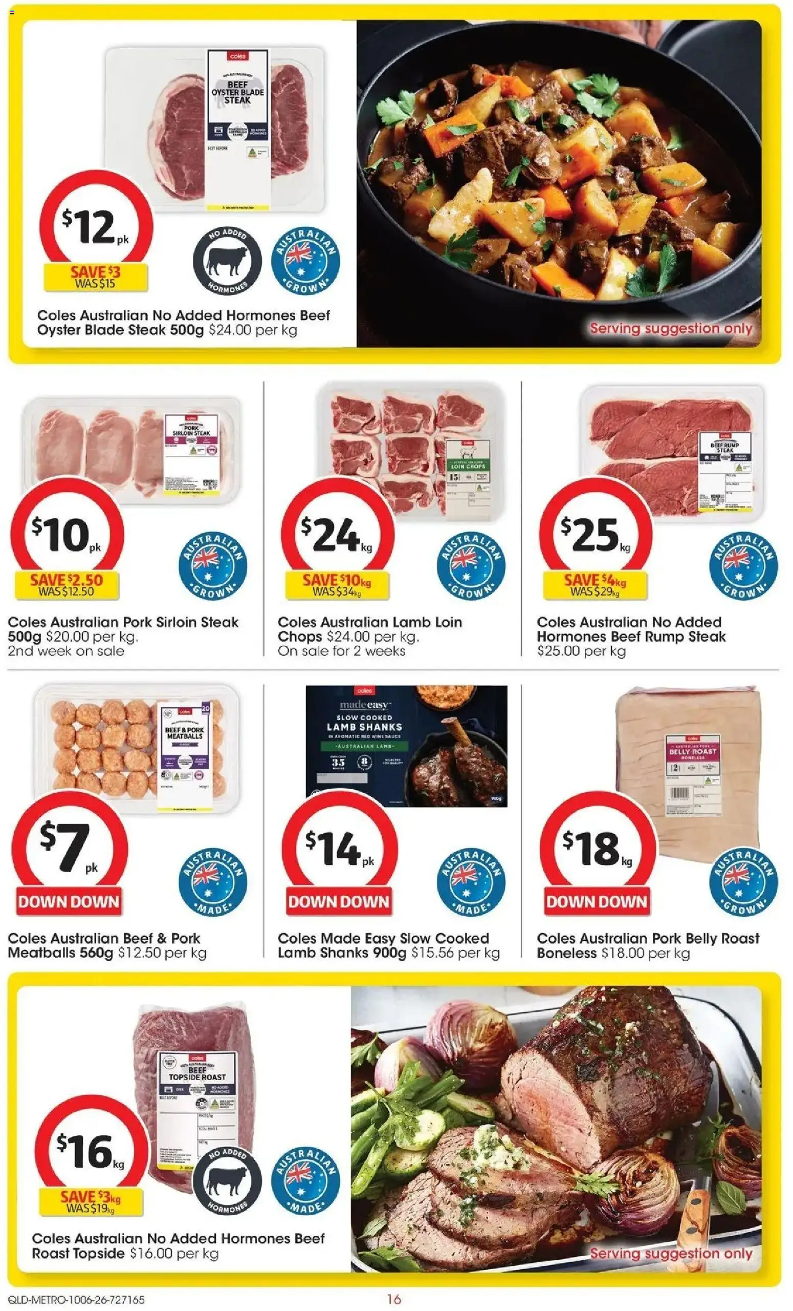 Coles catalogue - valid from 09.06.2026 | Page: 16 | Products: Wine, Pork, Beef, Steak