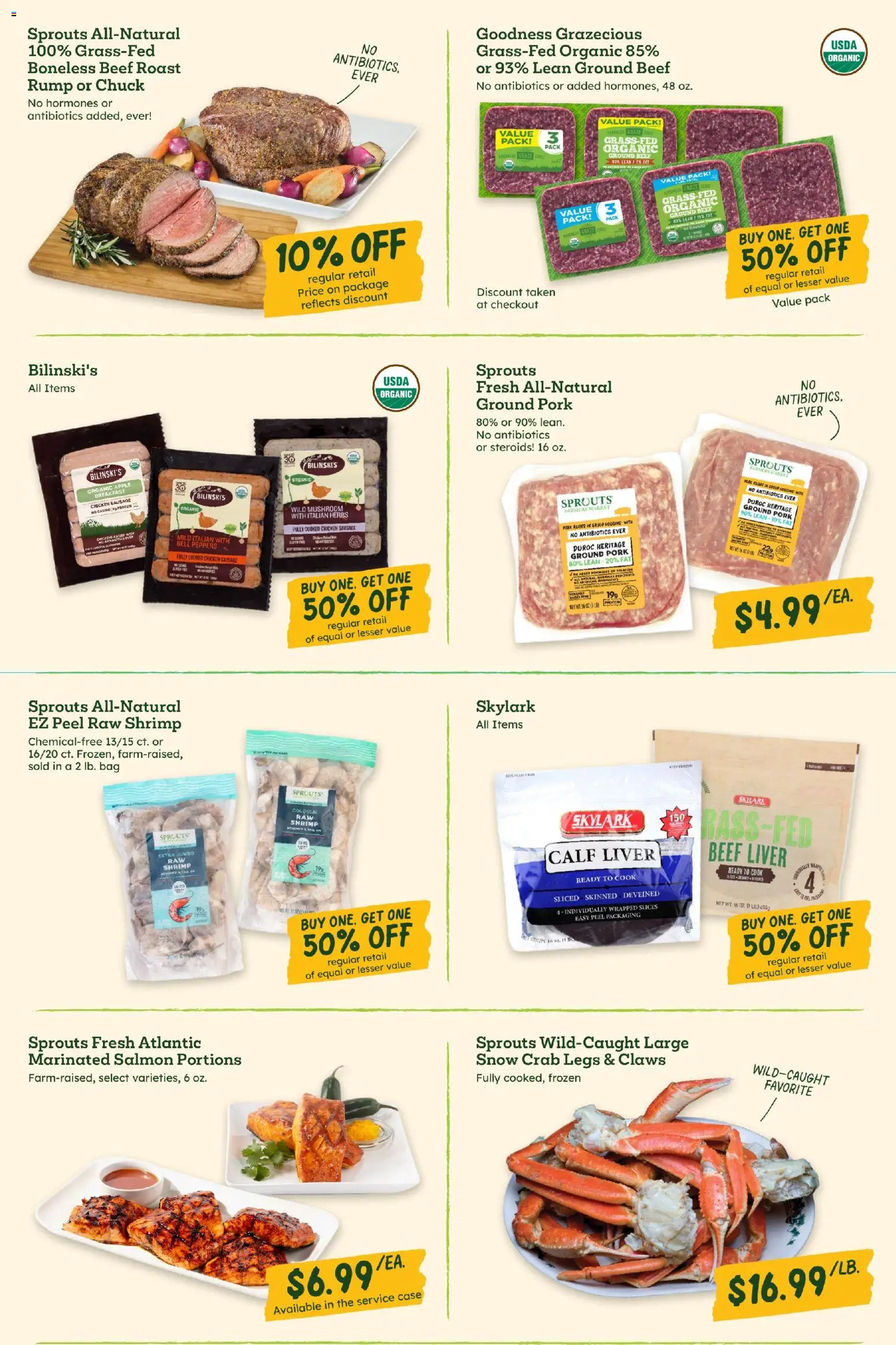 Sprouts Weekly Ad - valid from 03.06.2026 | Page: 3 | Products: Pork, Beef, Sausage, Case