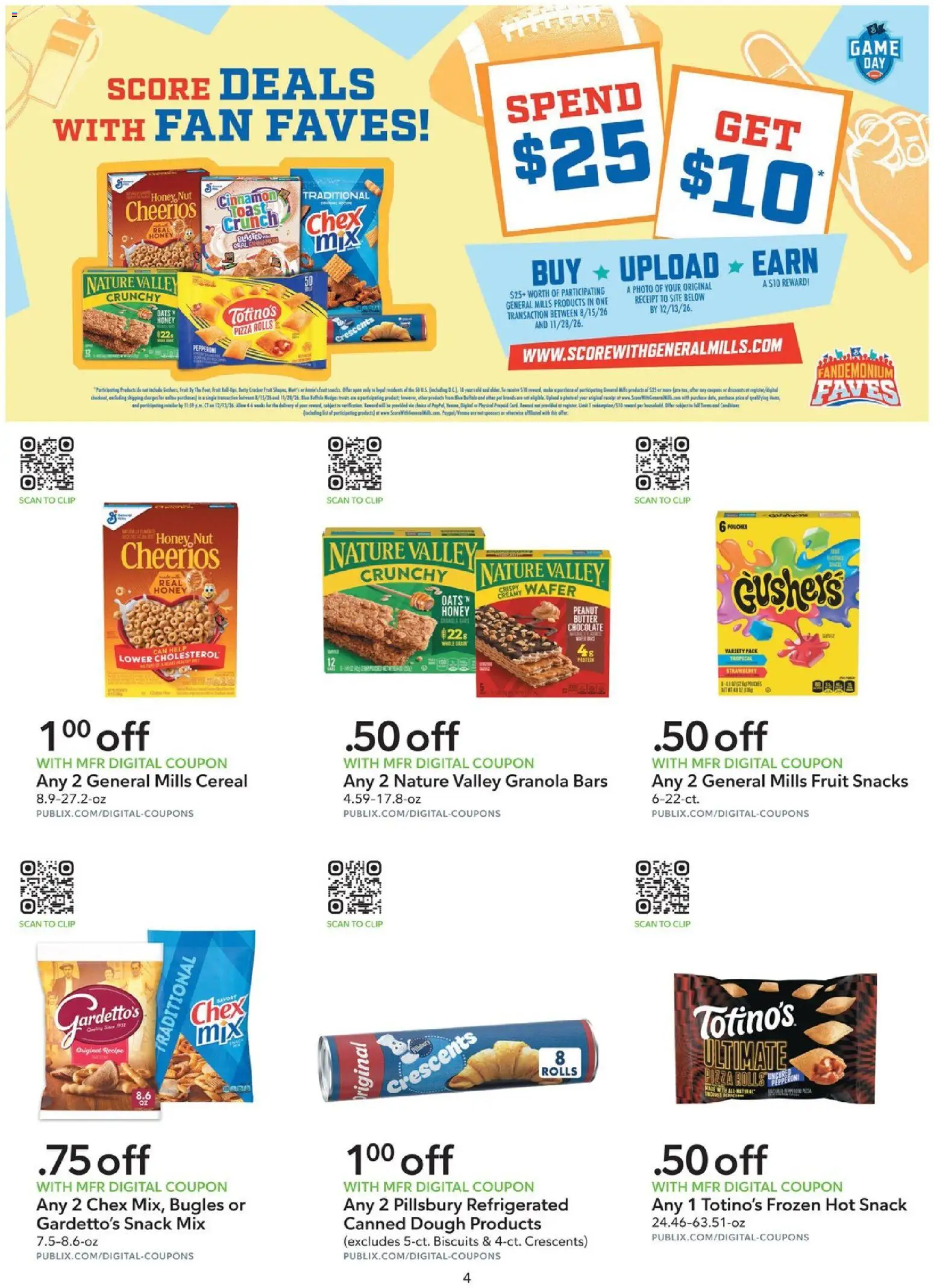 Publix Extra Savings - valid from 09/09/2026 | Page: 4 | Products: Honey, Pizza, Fruit, Snacks