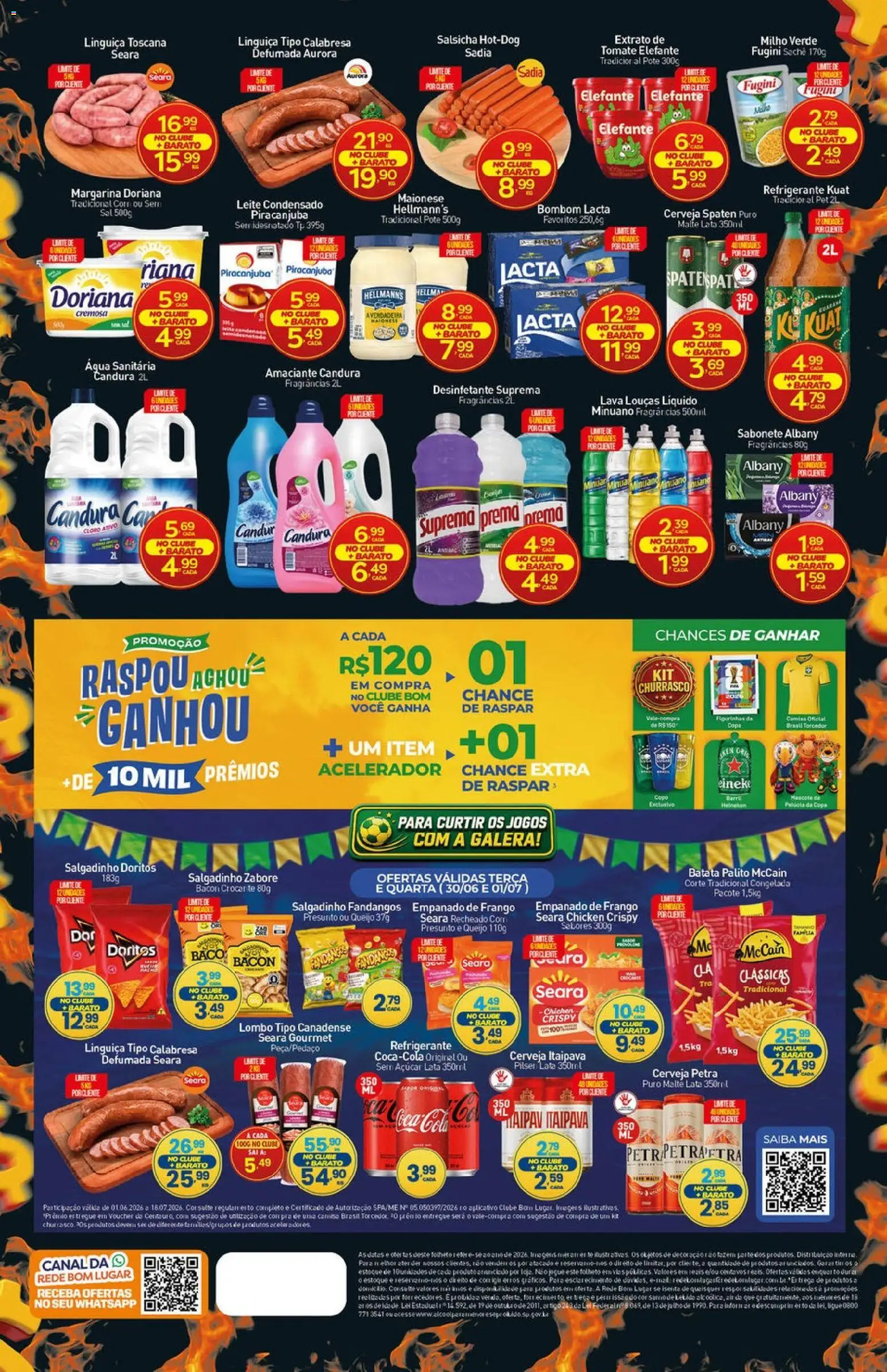 Rede Bom Lugar Folheto - válido de 30/06/2026 | Página: 2 | Produtos: Leite, Cerveja, Frango, Bombom