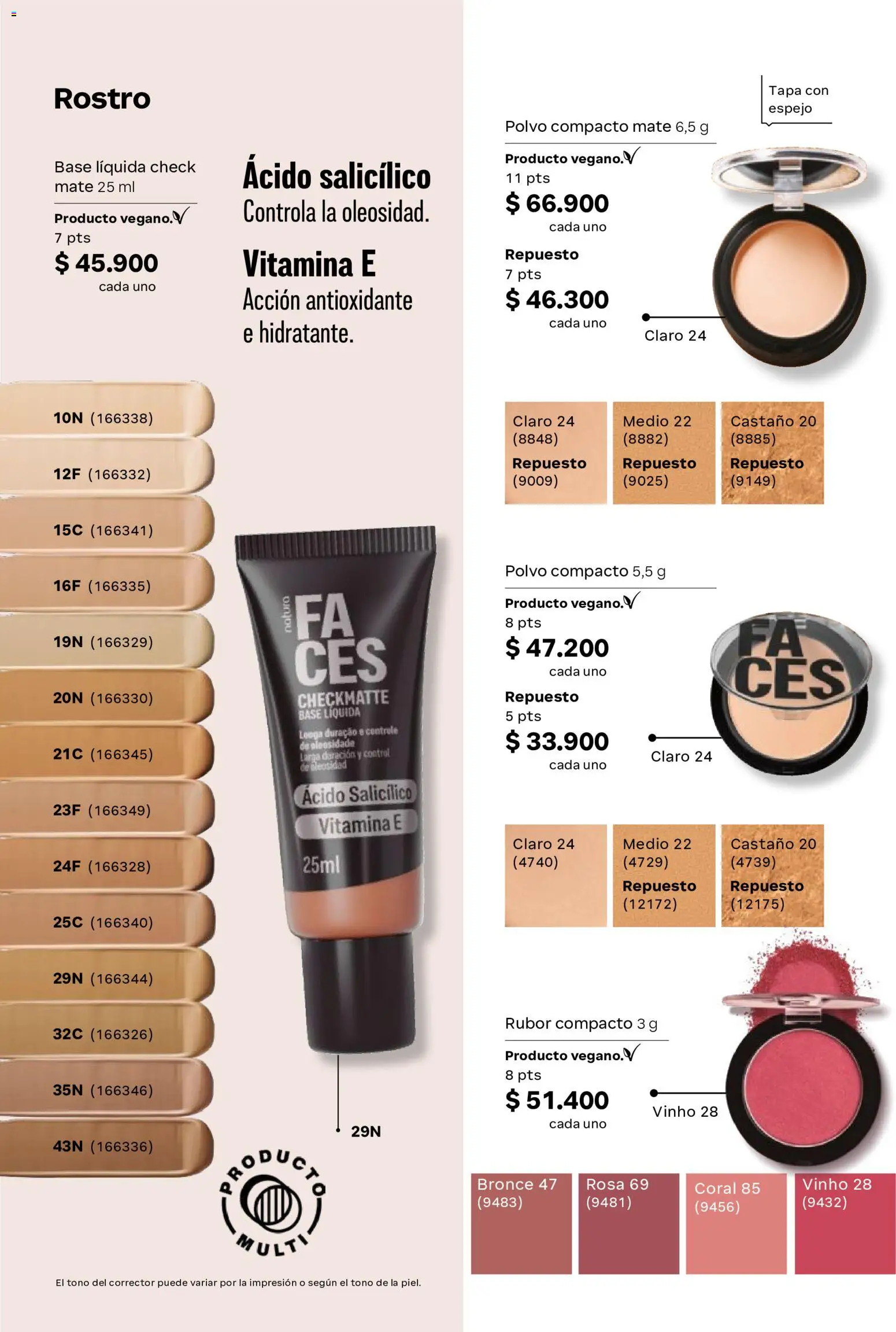 Natura revista - valida desde el 20.05.2026 | Página: 75 | Productos: Polvo compacto, Espejo, Polvo, Corrector