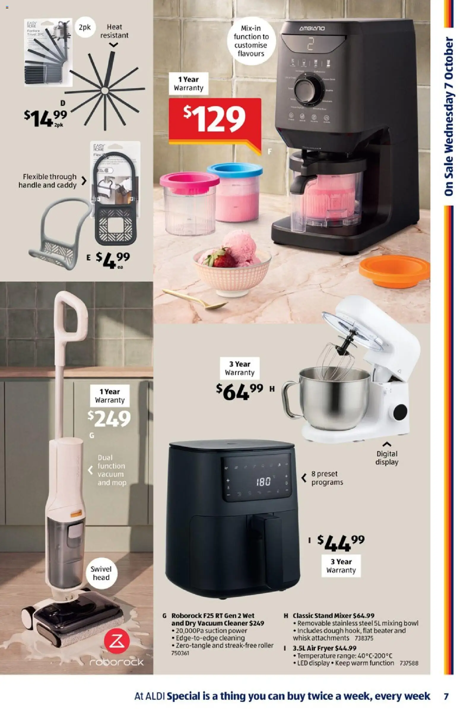 Aldi catalogue - valid from 07/10/2026 | Page: 7 | Products: Mop, Cleaner, Caddy, Vacuum cleaner