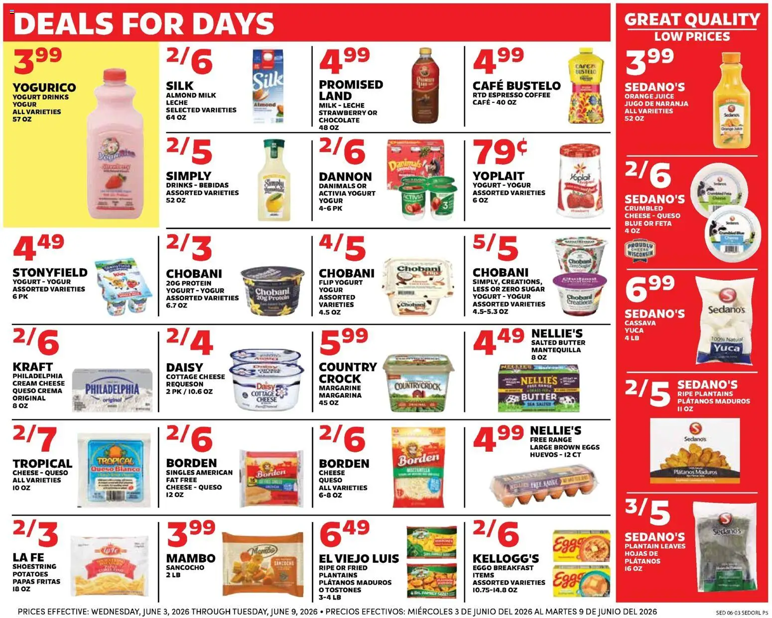Sedano's Weekly Ad - valid from 03.06.2026 | Page: 5 | Products: Milk, Coffee, Cream, Potatoes