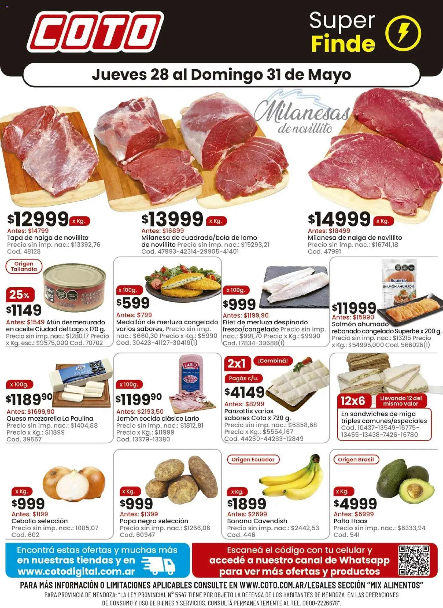 Coto - Mix │ válido desde el 28.05.2026 | Página: 1 | Productos: Cebolla, Jamón cocido, Atún, Queso